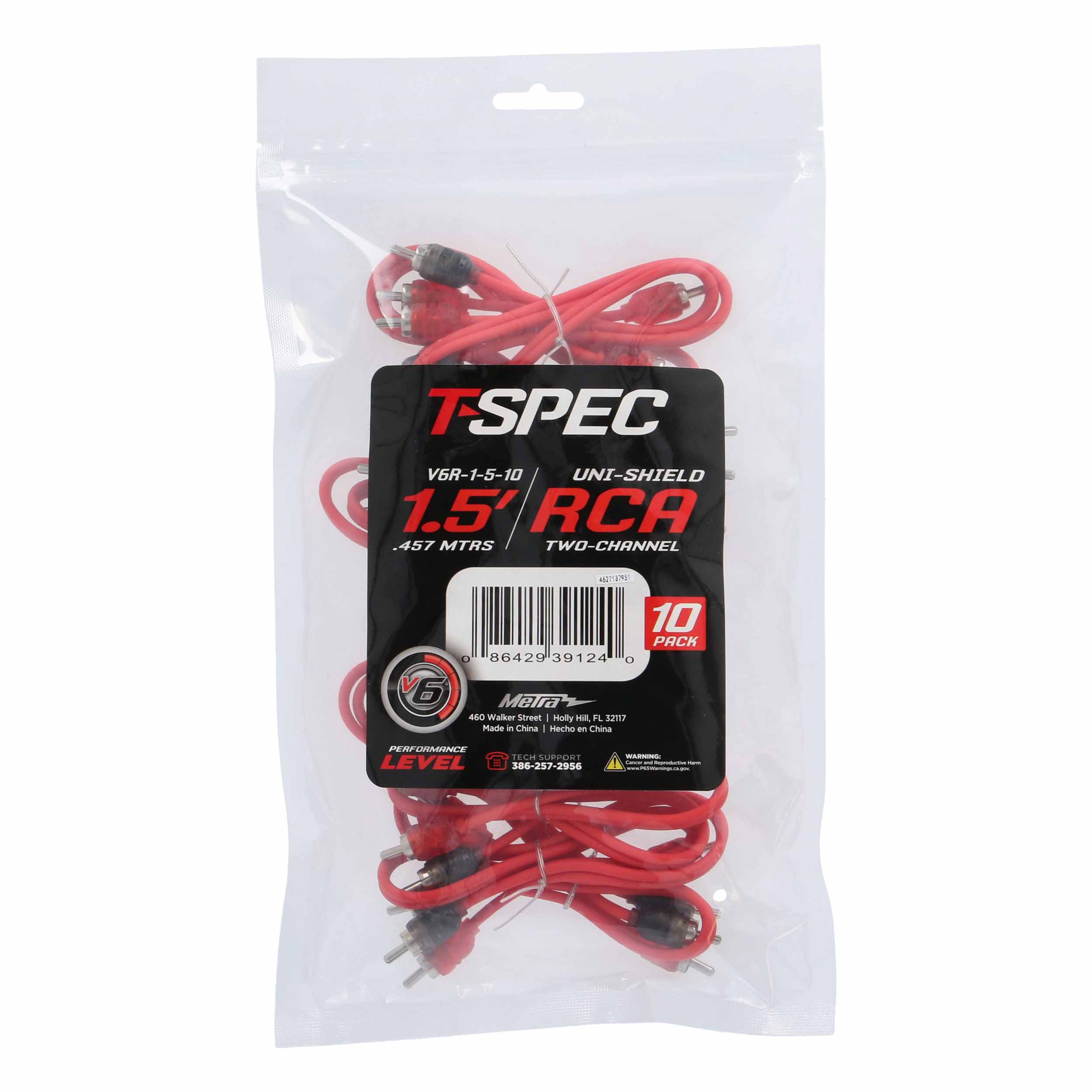 RCA v6 Series 2-Channel Audio Cable - 1.5 FT