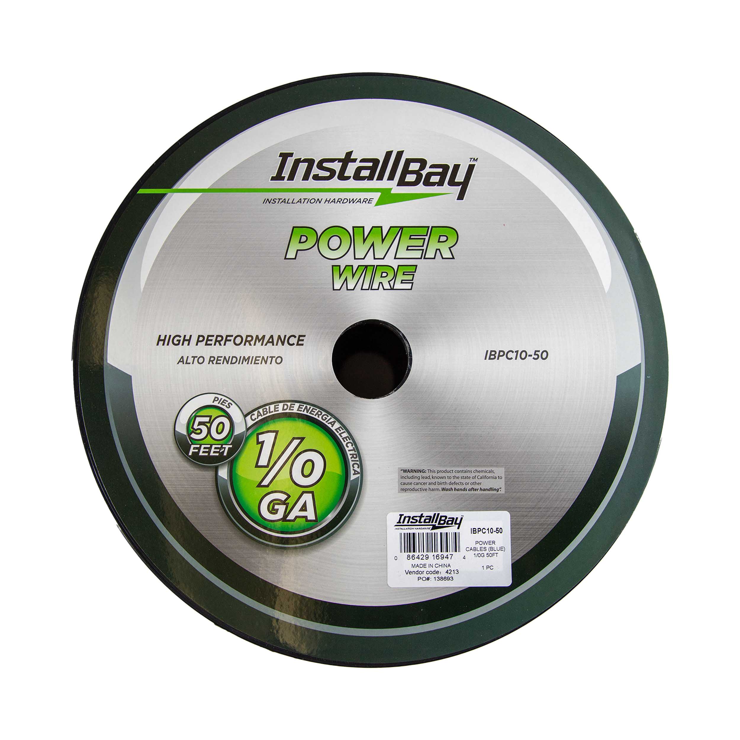 CCA Value Line 1/0 Gauge Power Cable Blue - 50 Foot Coil