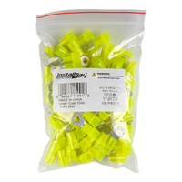 Yellow Nylon Ring Terminal 12-10 Gauge #8 - Package of 100