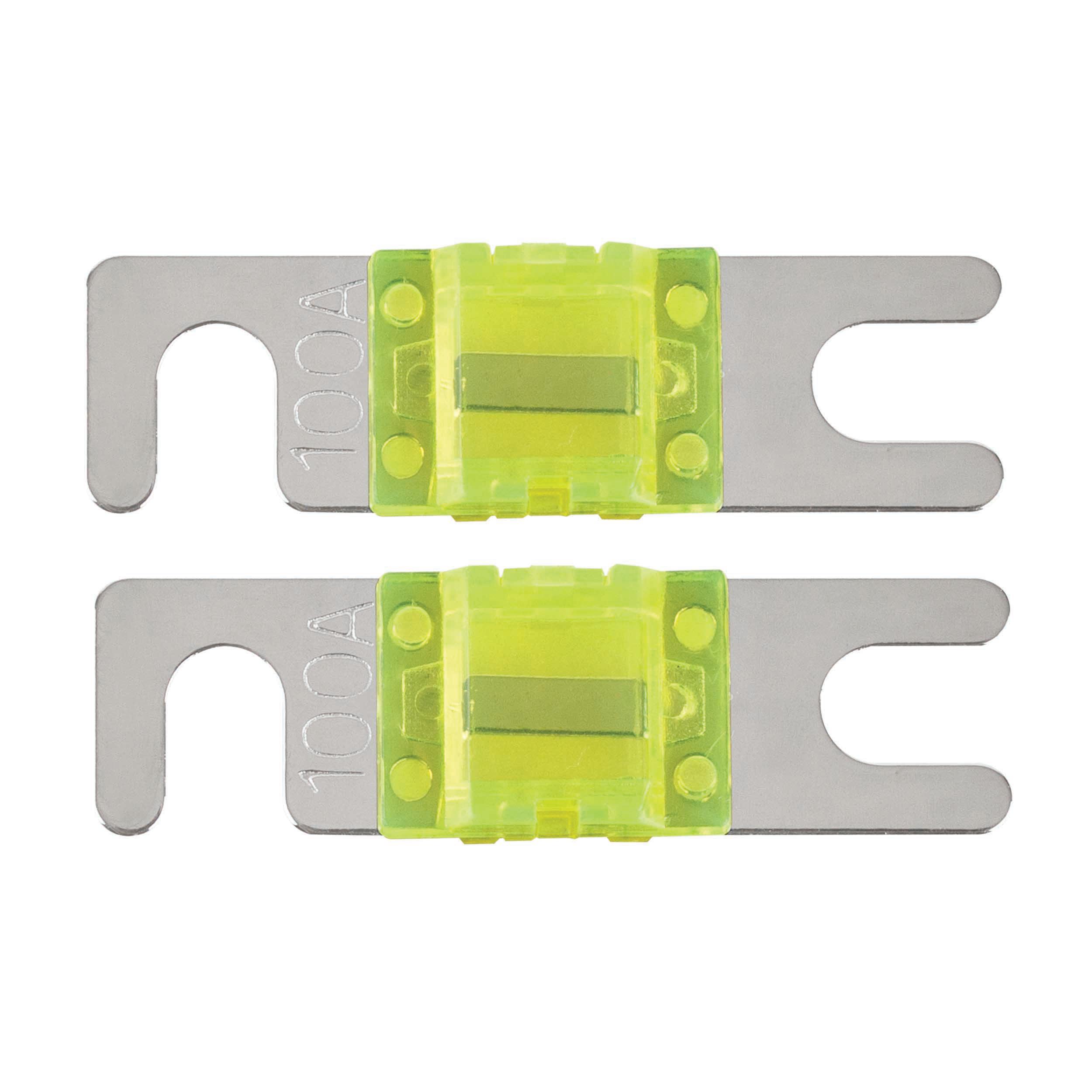 100 AMP Mini ANL Fuses Nickel Plated - MID SERIES - 2 PK