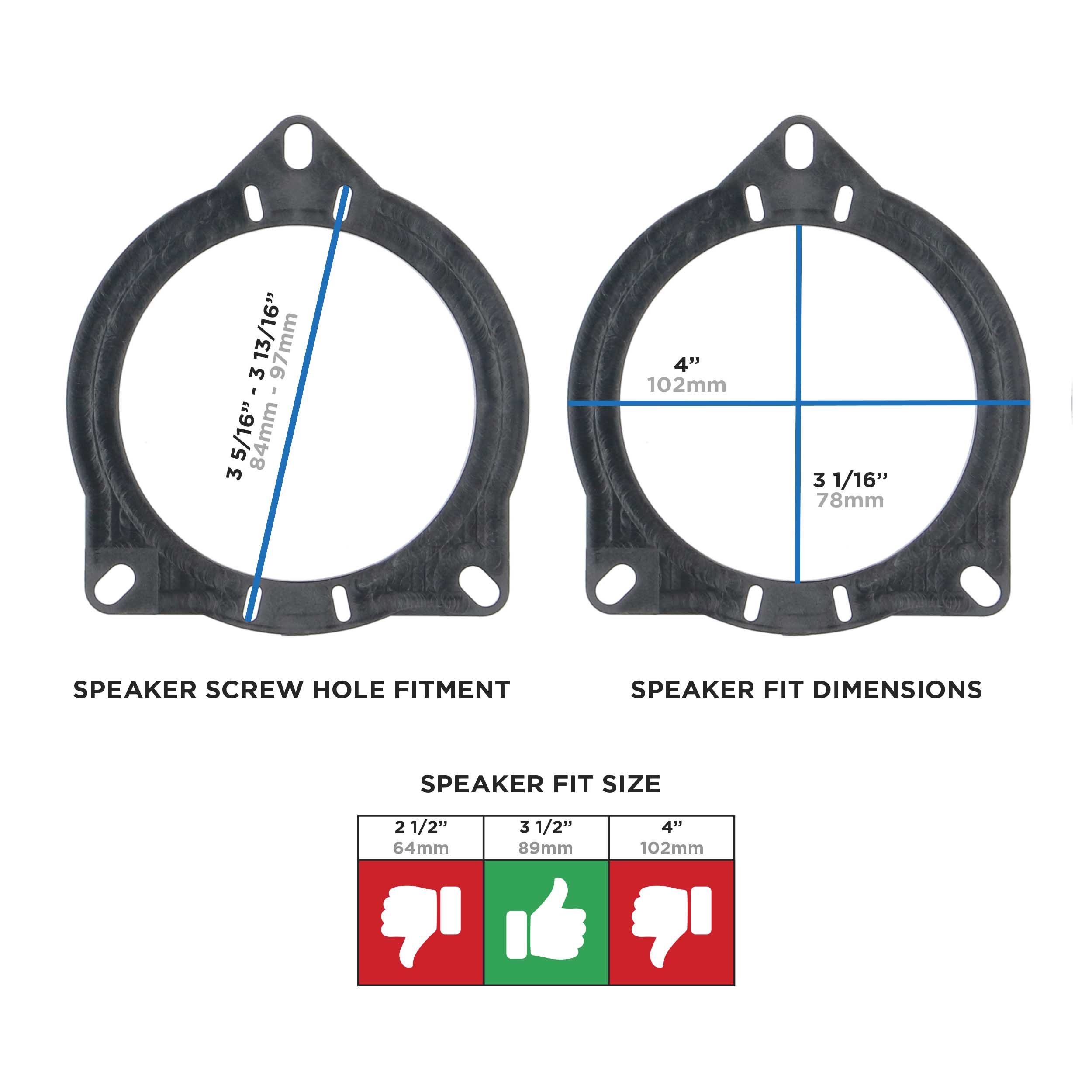 Speaker Plate - Fits Select BMW, Porsche, Range Rover, Tesla