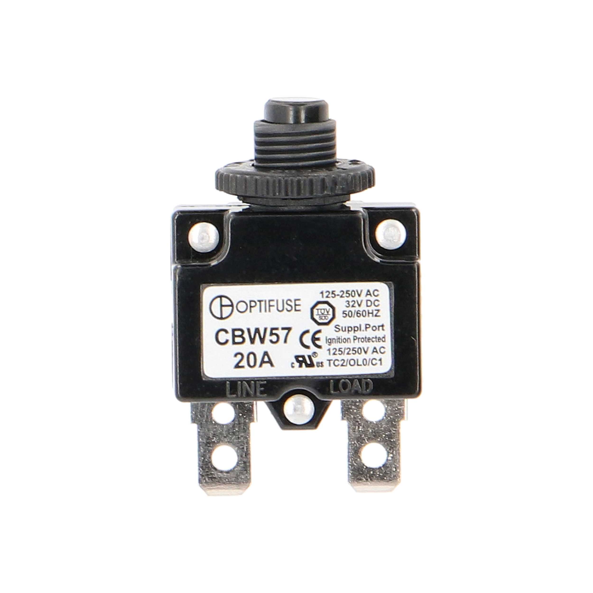 Miniature Line-Voltage Circuit Breaker -  20 Amp