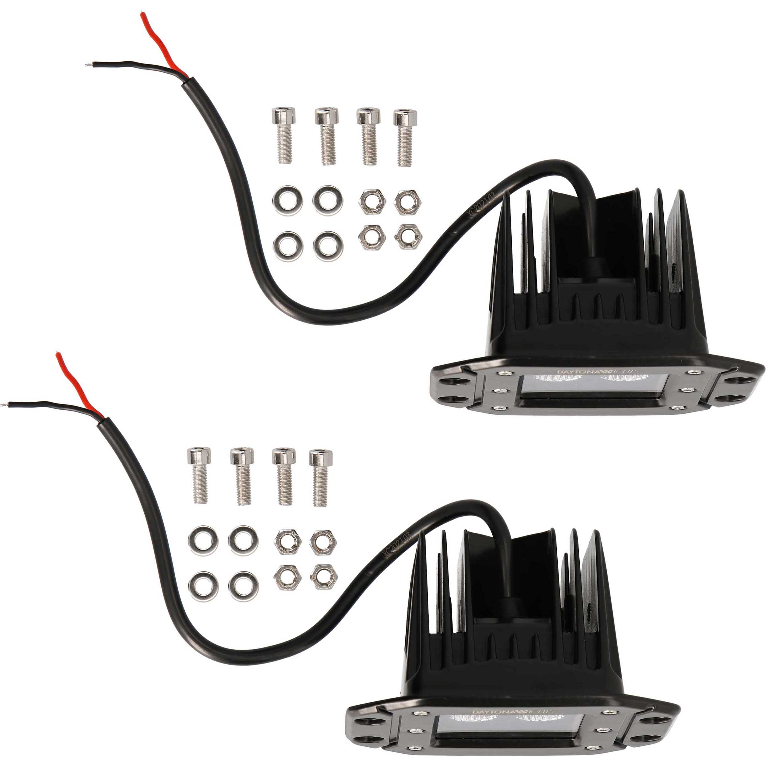 Daytona Lights Flush Mount 3.6" Cube Light - Flood (2Pk)