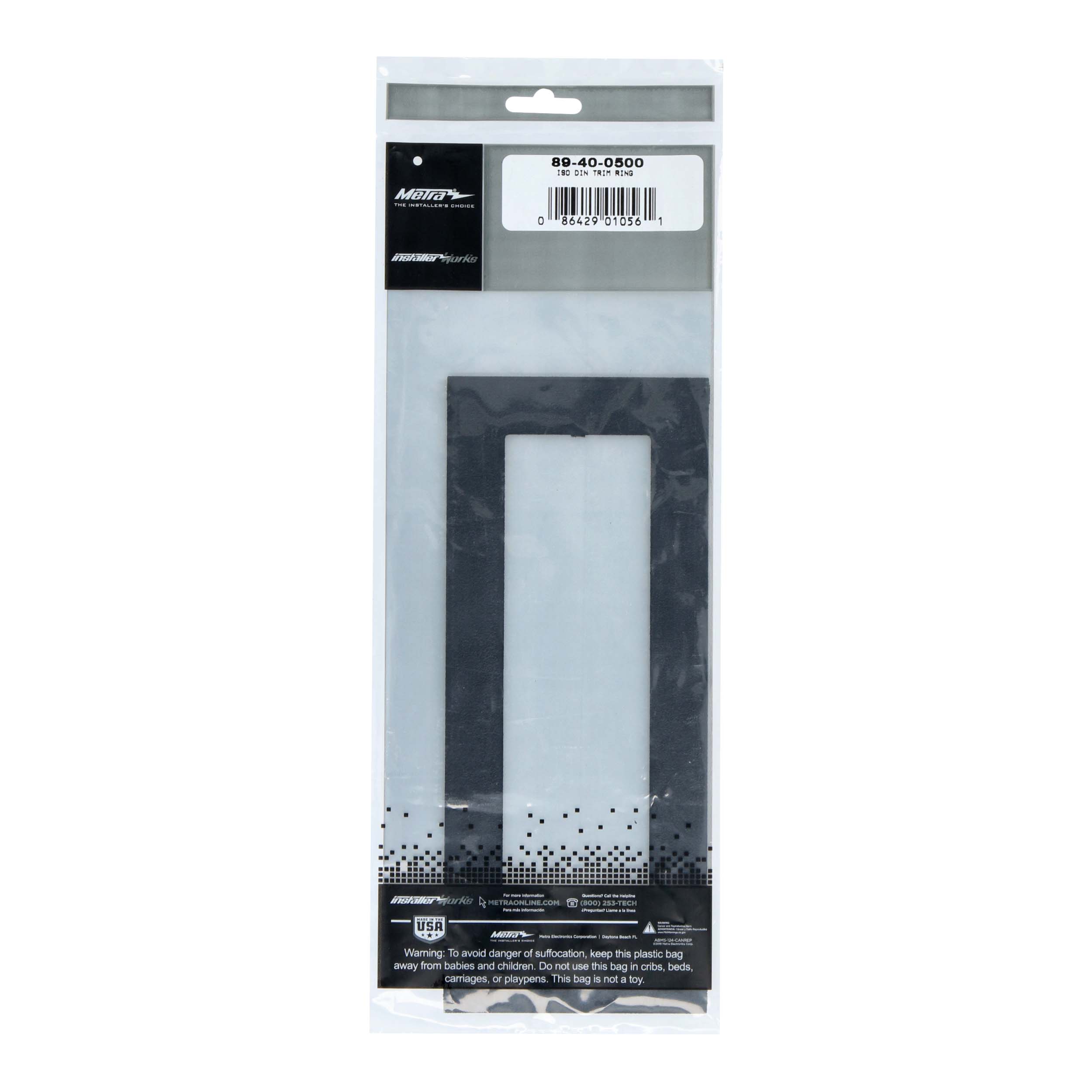 ISO 1/2in Border Single-DIN Trim Ring