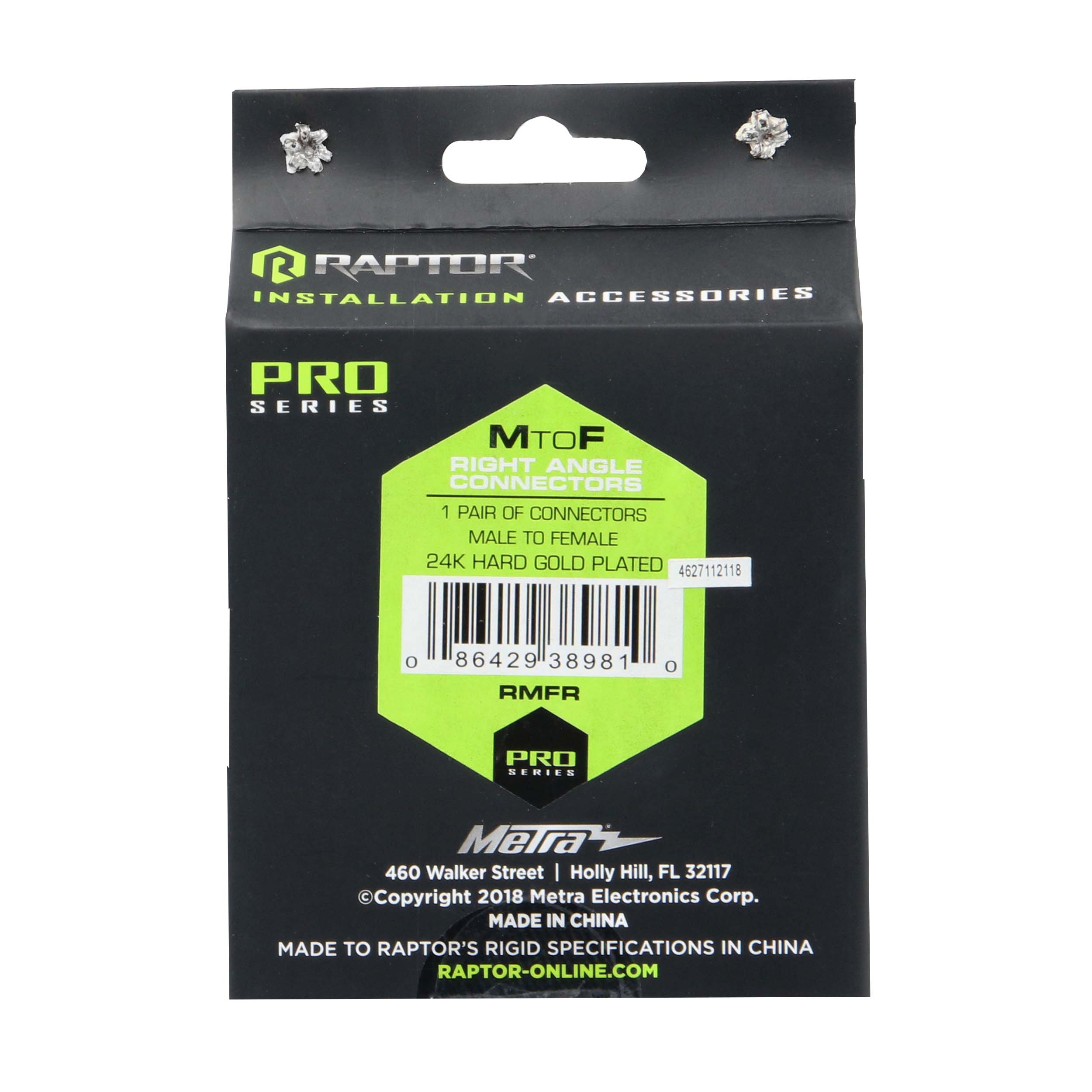 Barrel Connectors Male to Female Right Angle - Pro Series