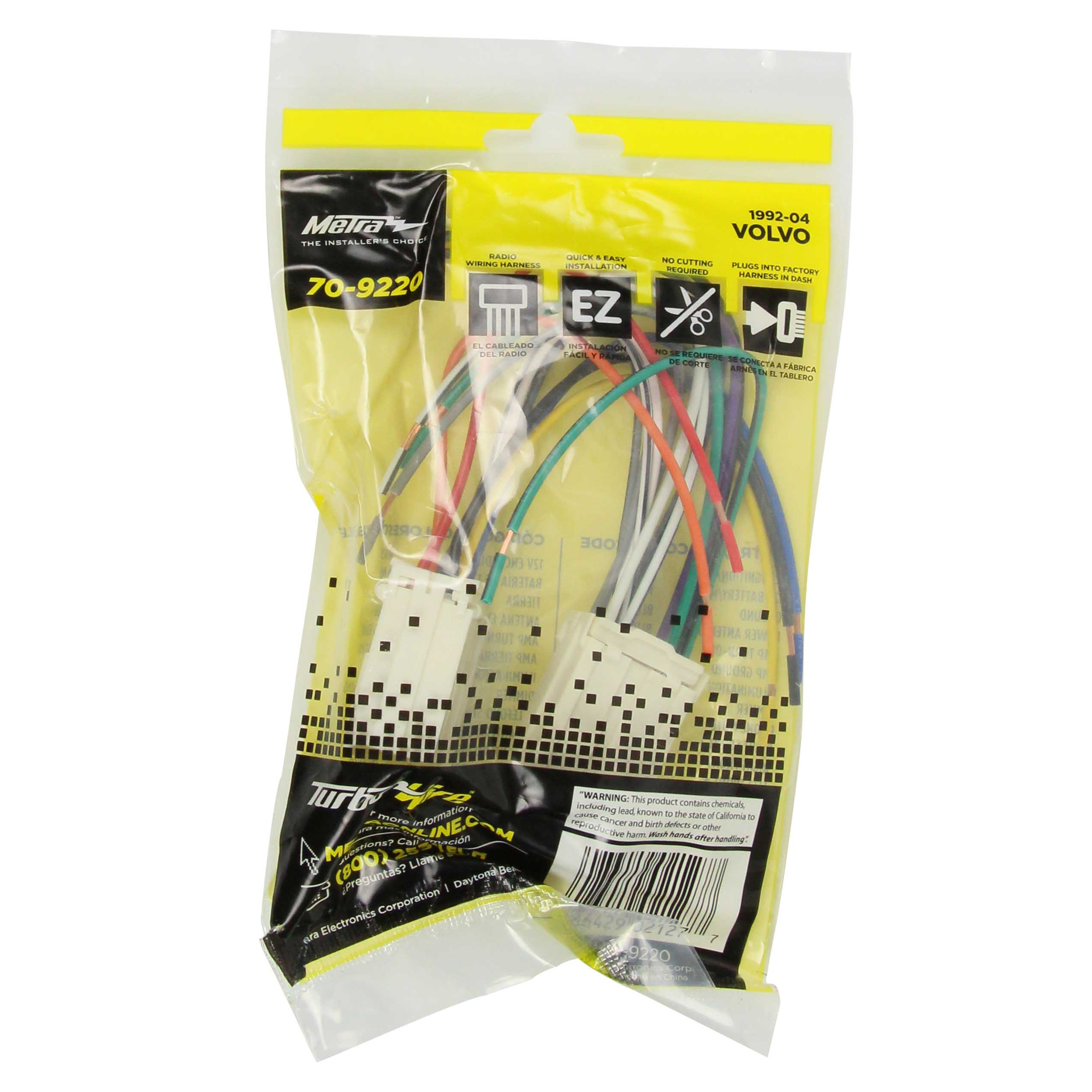 Radio Replacement Harness - Fits Volvo 1992-2004