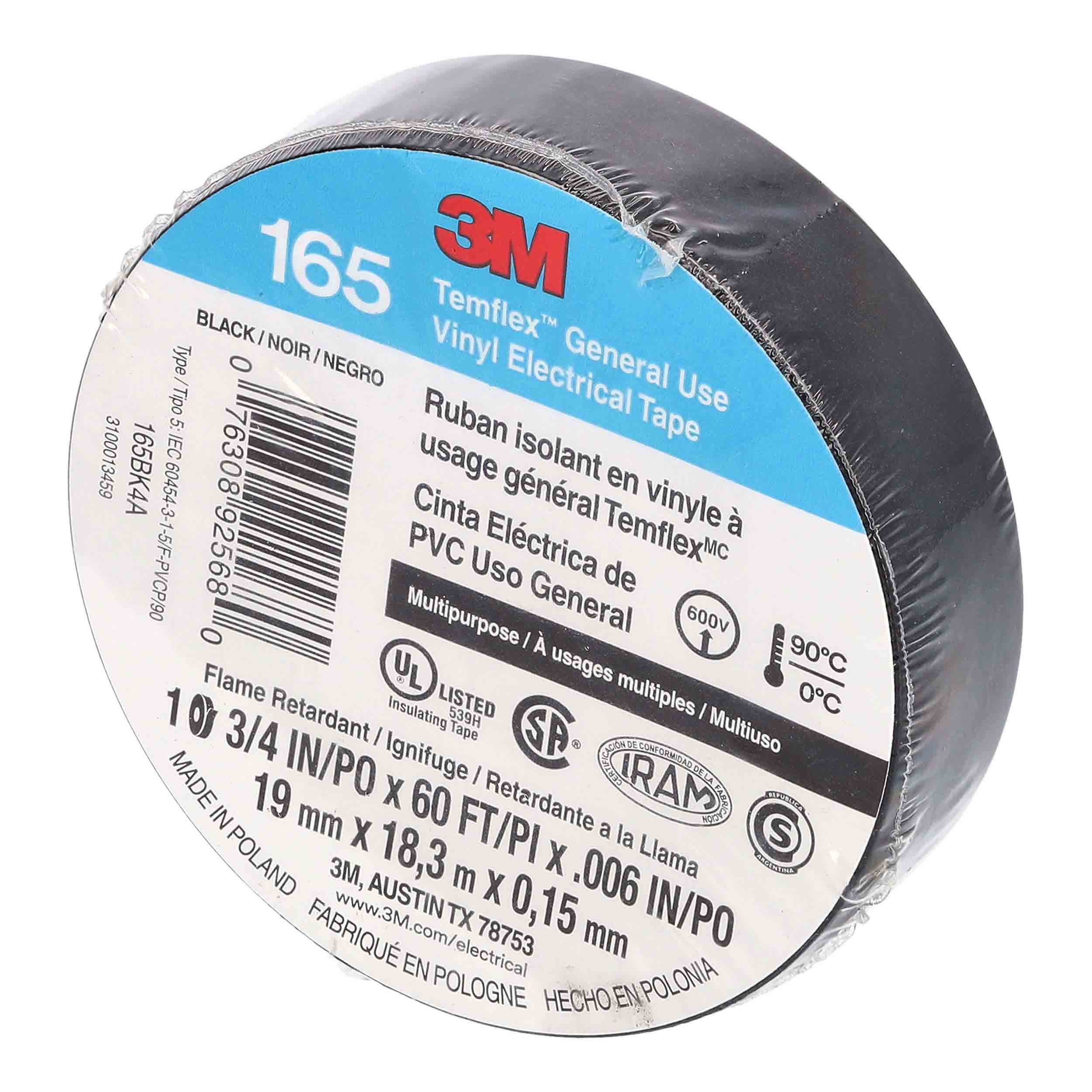 SINGLE ROLL 3M TAPE 165 3M - 3/4 INCH X 60 FT .006 IN/PO