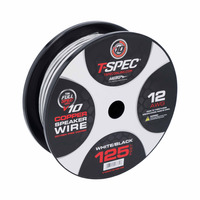 V10 OFC Speaker Wire | 12 AWG | 125 ft. | White/Black