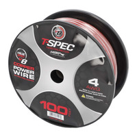V8GT OFC Power Wire | 4 AWG | 100 ft. | Red