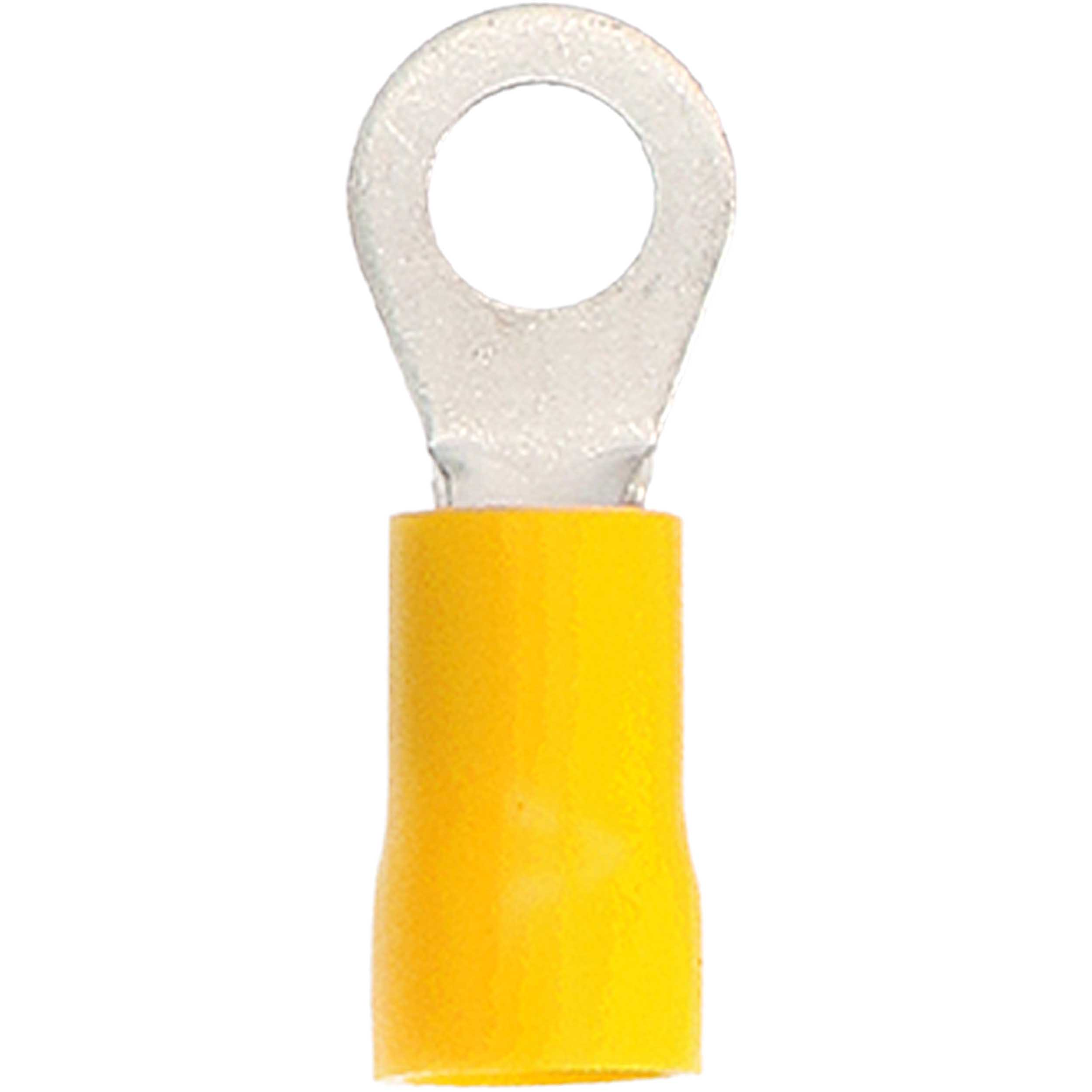 Yellow Vinyl Ring Terminal 12-10 Gauge #10 Package of 100