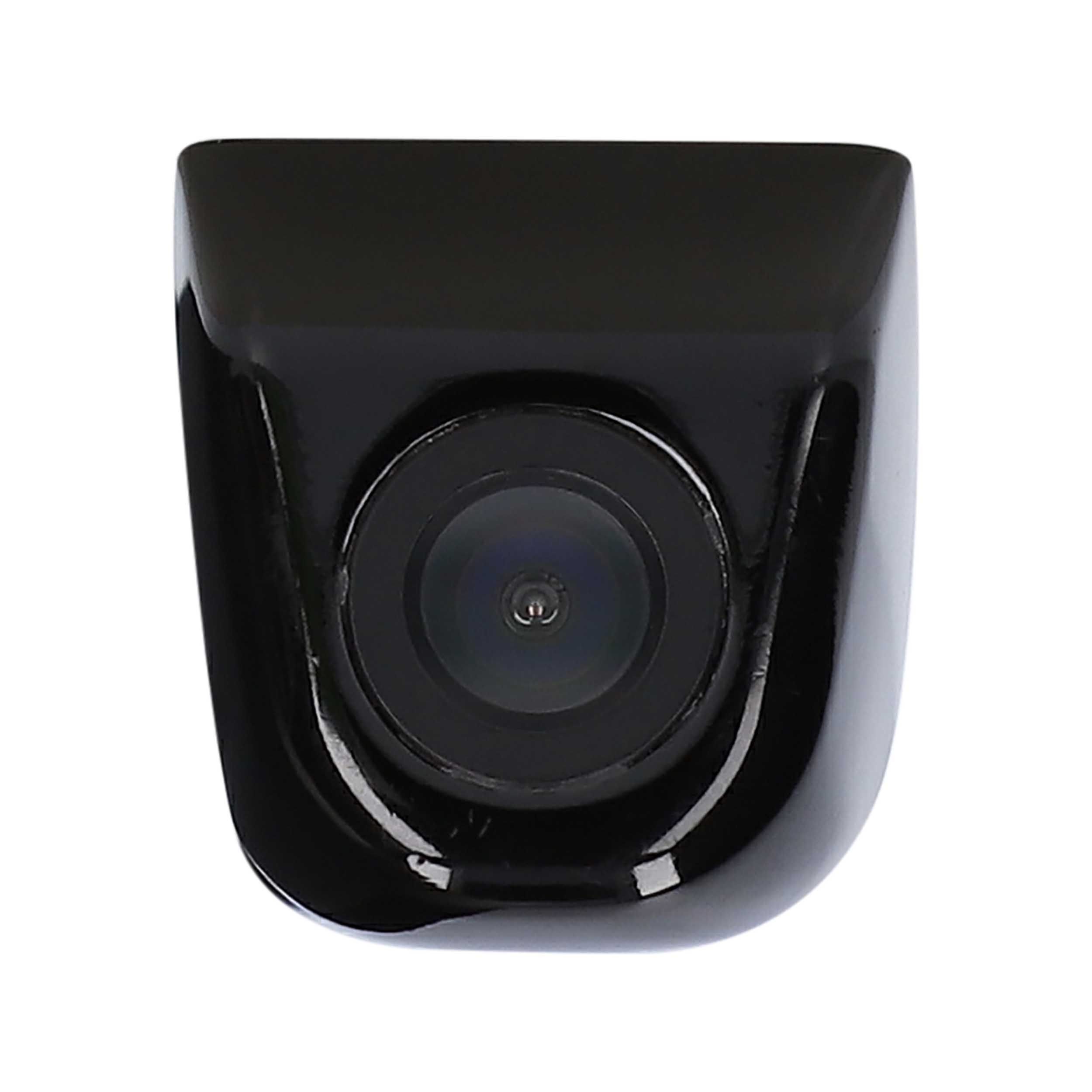 Above License Plate Backup Camera with Black Gloss Metal Hou