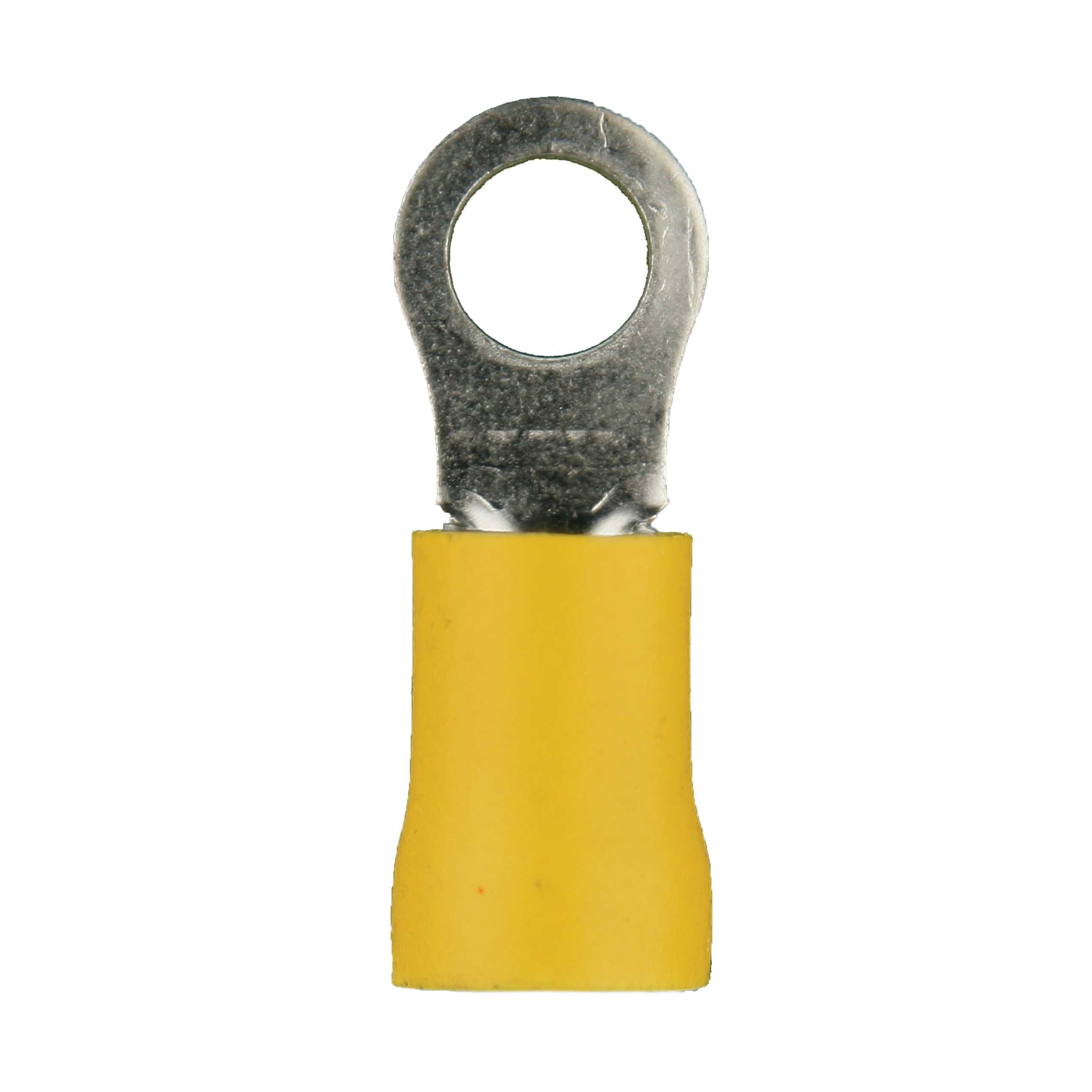 Yellow Vinyl Ring Terminal 4 Gauge 3/8 inch - Package of 25