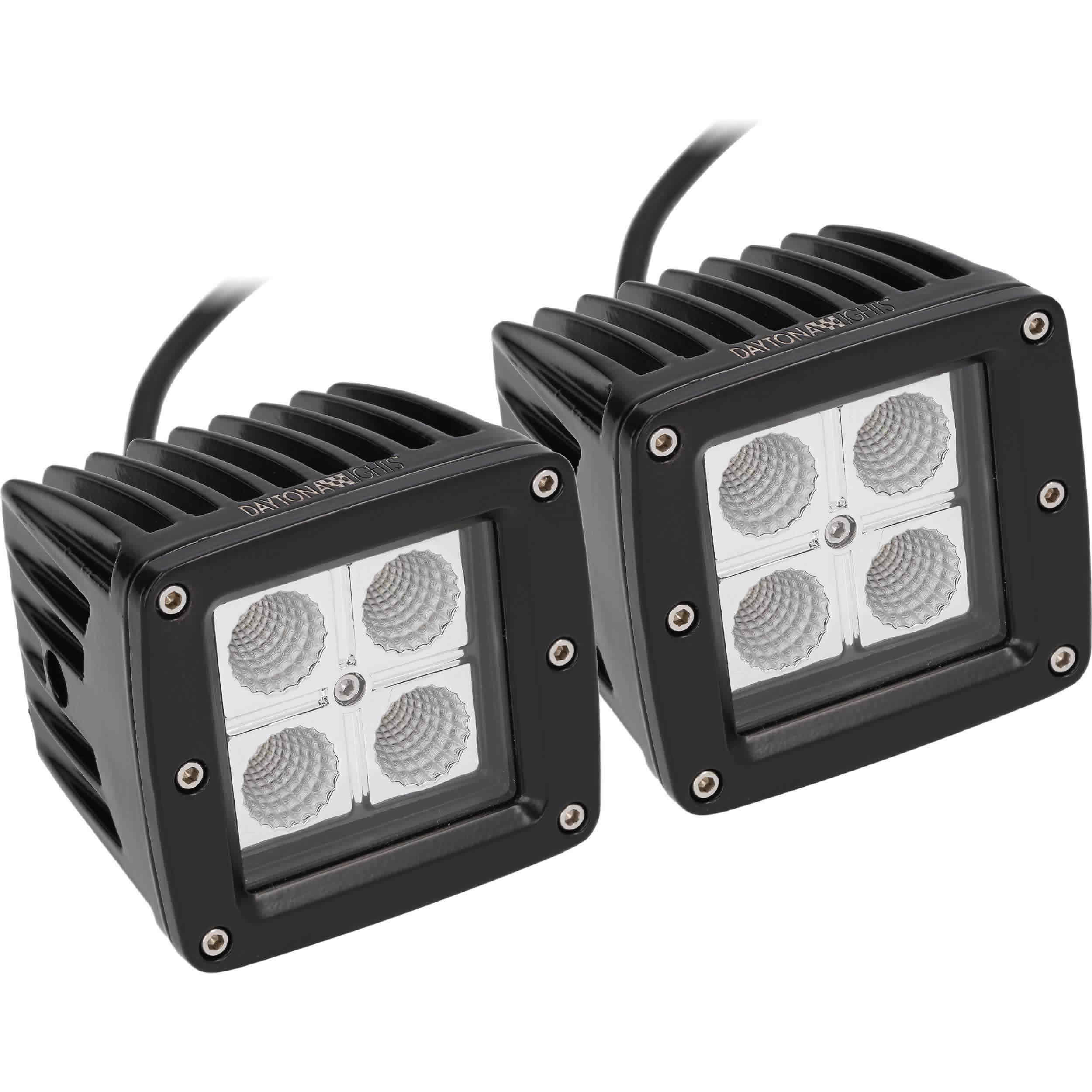 Daytona Lights 3" Cube Lights - 4 LED Flood (2Pk)