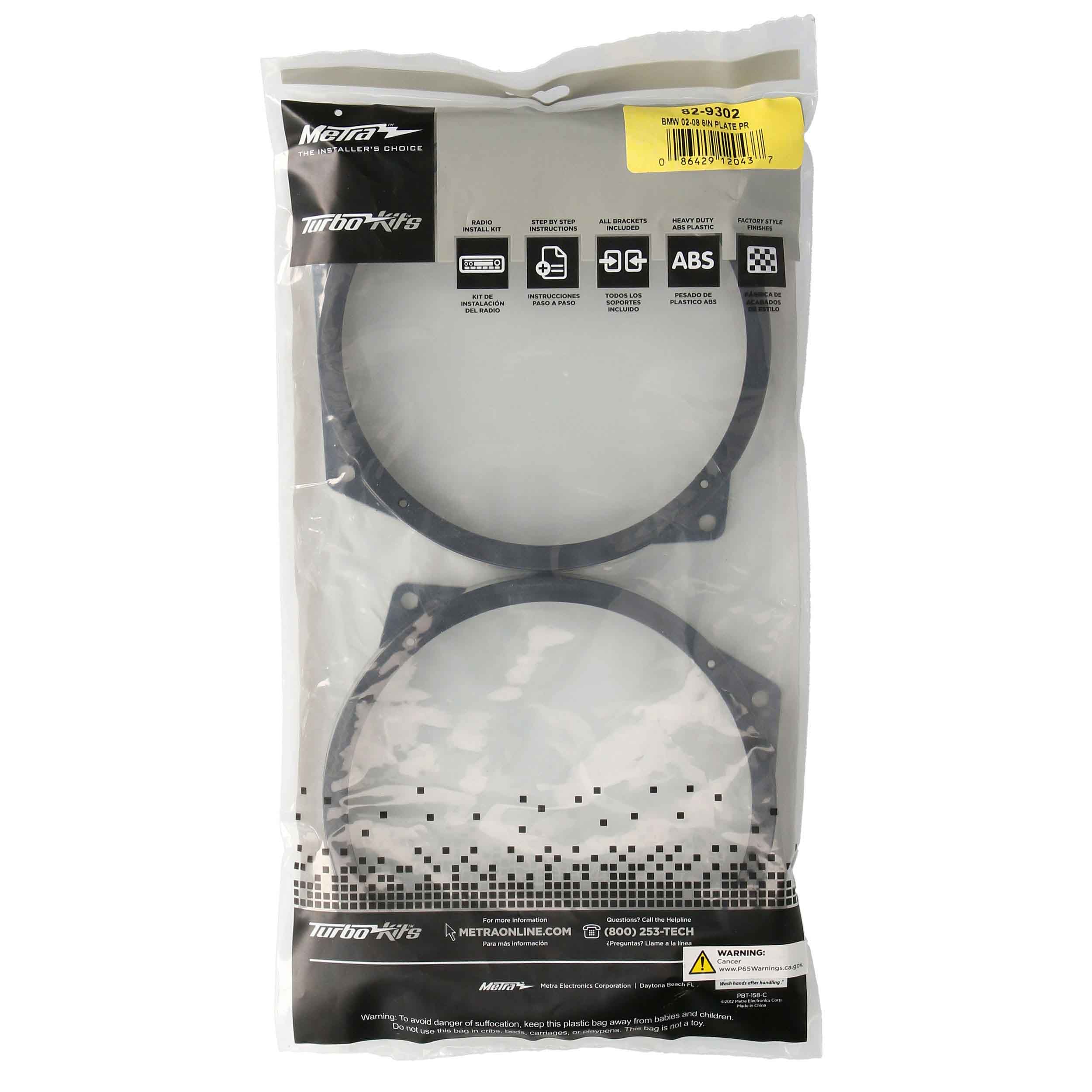 BMW 2002-2008 Speaker Adapters 6in - Pair