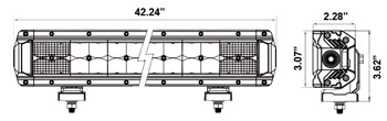Dual-Row High Output Lightbar - 42 Inch, 80 LED