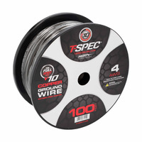 V10 OFC Tinned Ground Wire | 4 AWG | 100 ft. | Black