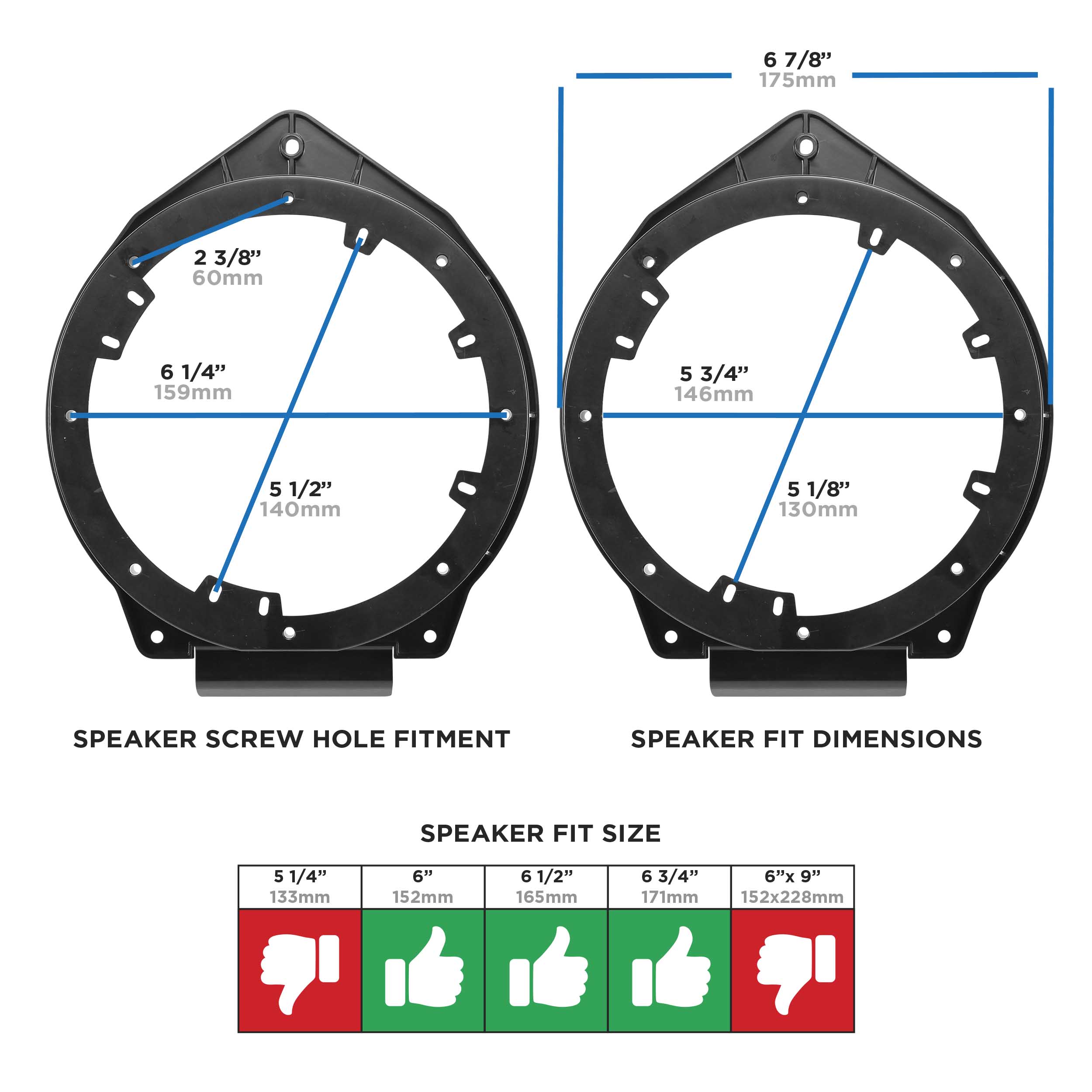 GM 2010-Up Speaker Adapter -  6 to 6.75 Inch