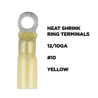 Heat Shrink Yellow Ring Terminal 12-10 Gauge #10