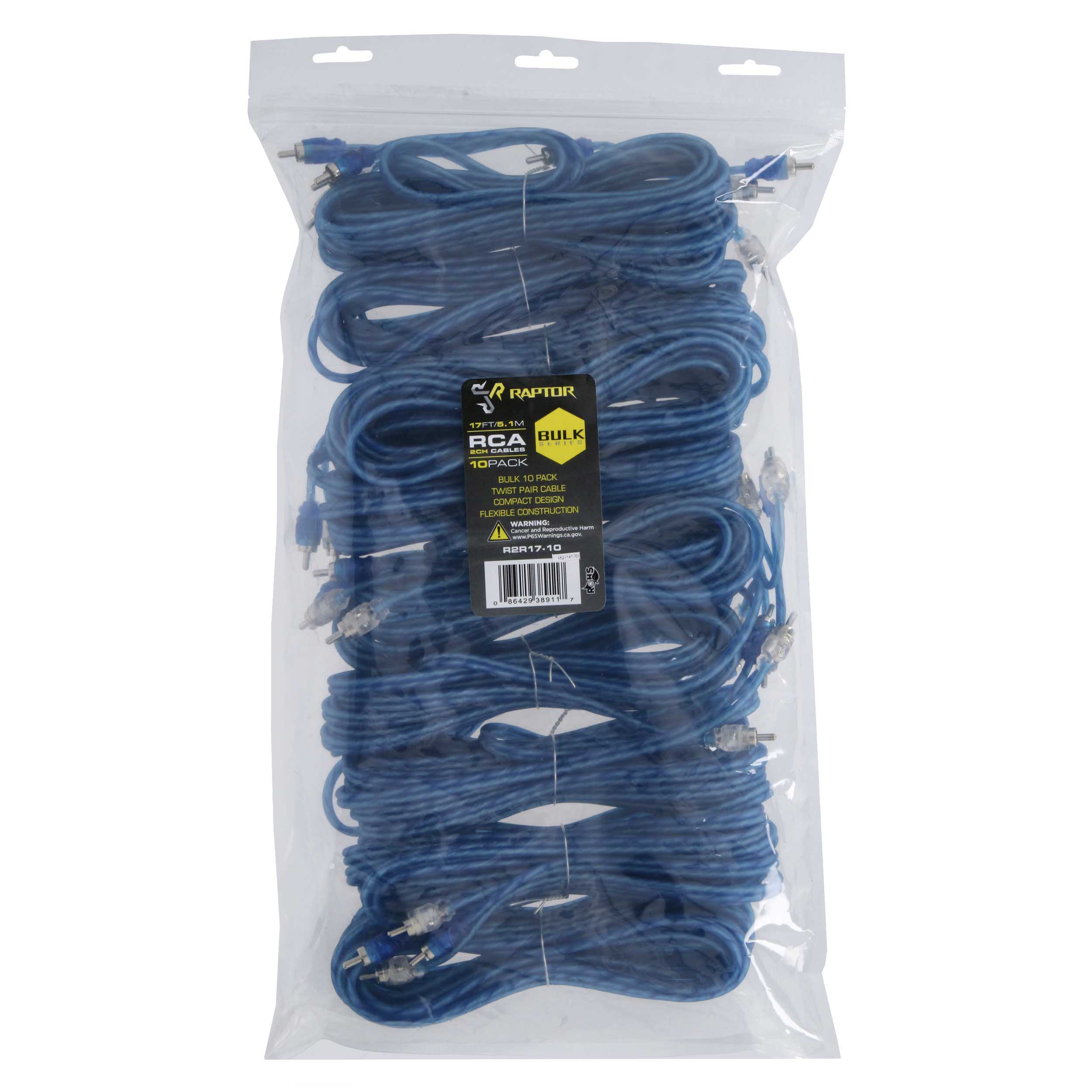 RCA 2-Channel R2 Audio Cable - Bulk Series 17 Feet