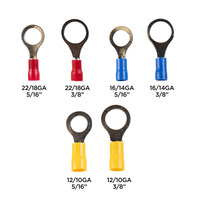 Assorted Ring Terminals 5/16 & 3/5 IN Vinyl - Retail Pack