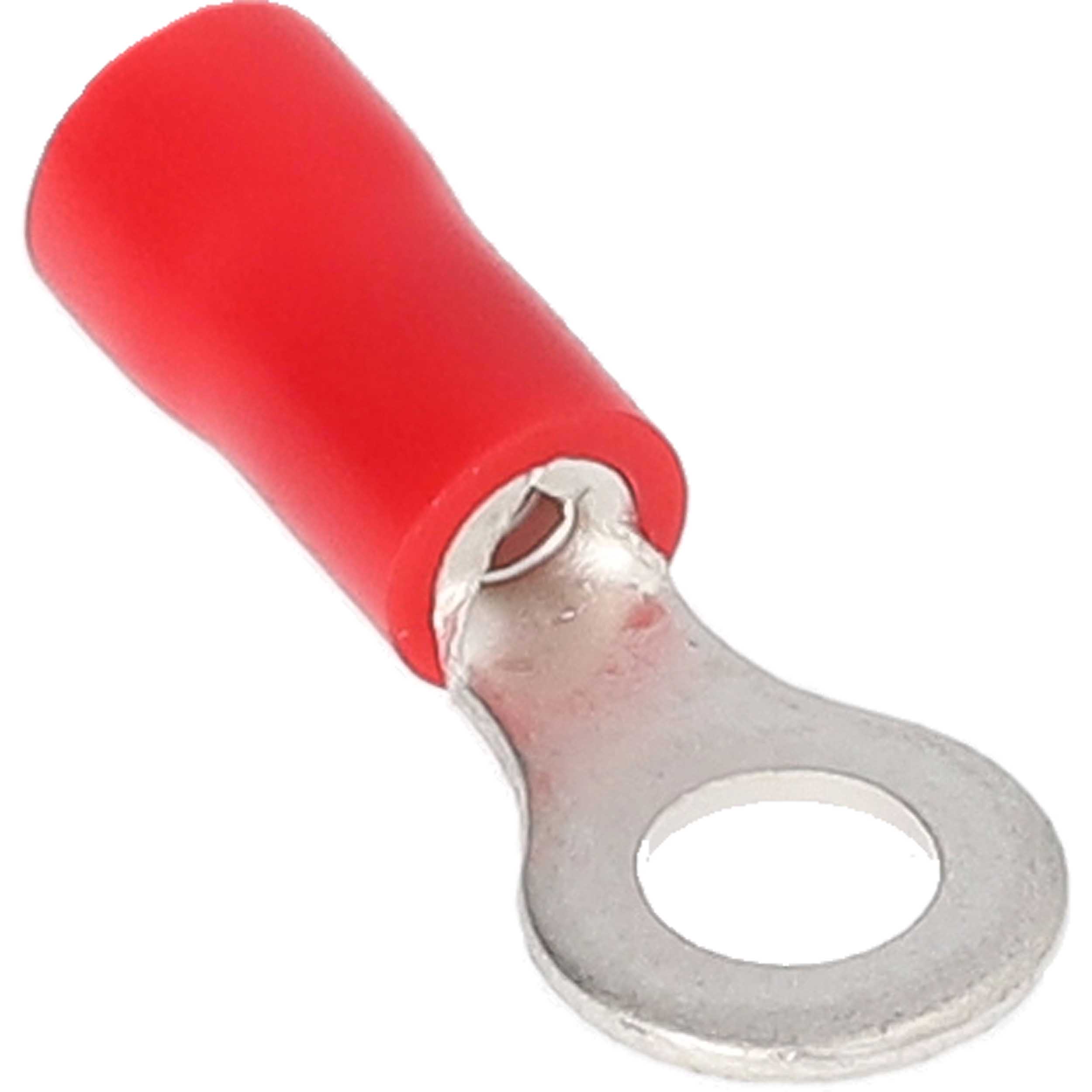 Red Vinyl Ring Terminal 22-18 Gauge #8 - Package of 100
