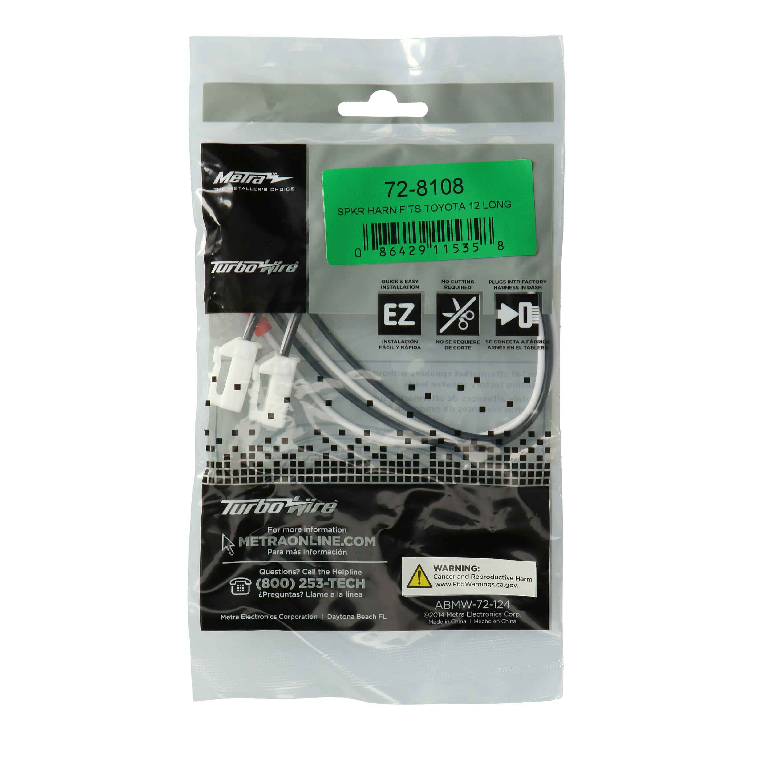 Toyota Speaker Harness 12 inch - pair