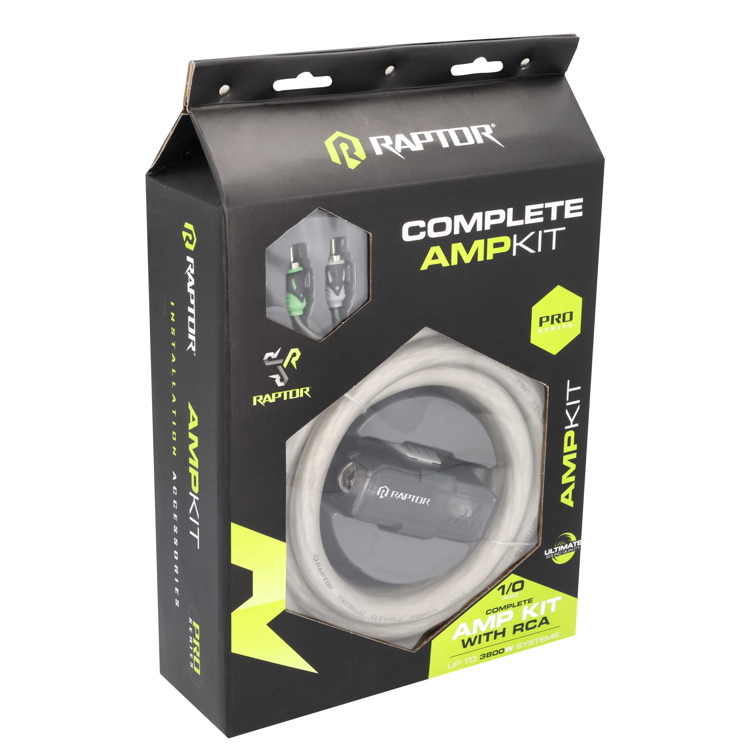 3800W 1/0 AWG Amp Kit with RCA Cable - Pro Series