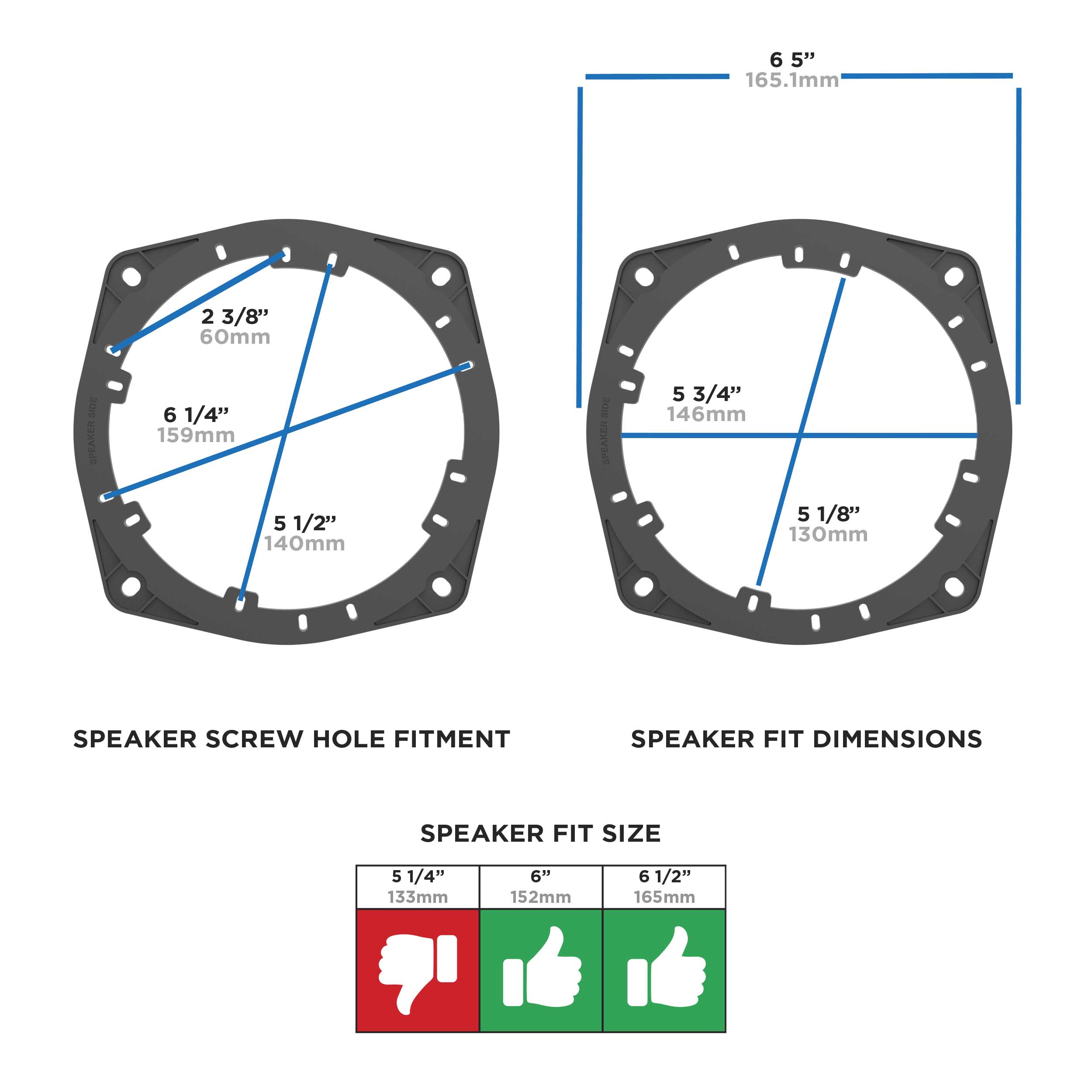Speaker Adapter Plates - Fits Mitsubishi 1999-2012
