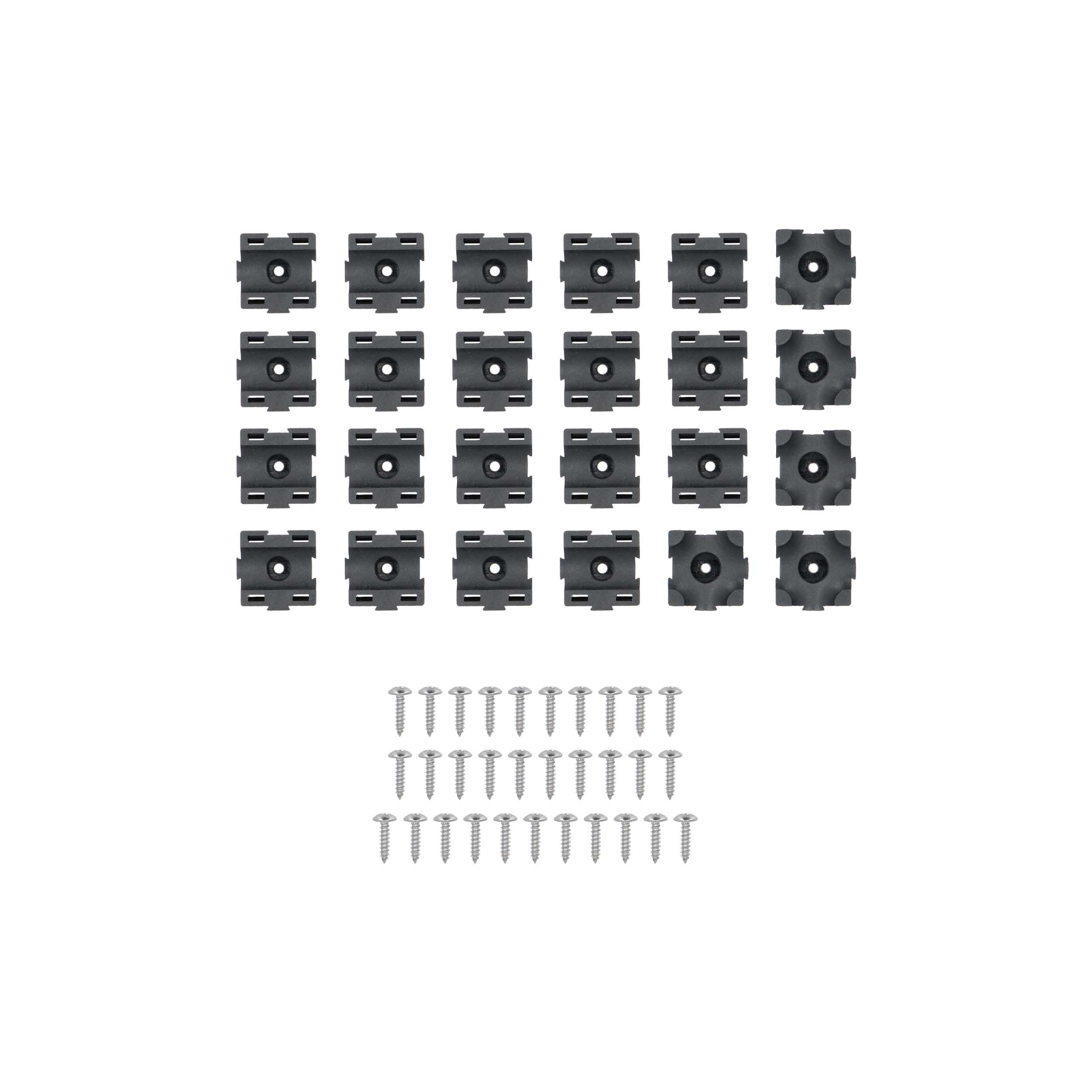 100-Piece 4GA to 1/0GA Modular Cable Management Clamp Set