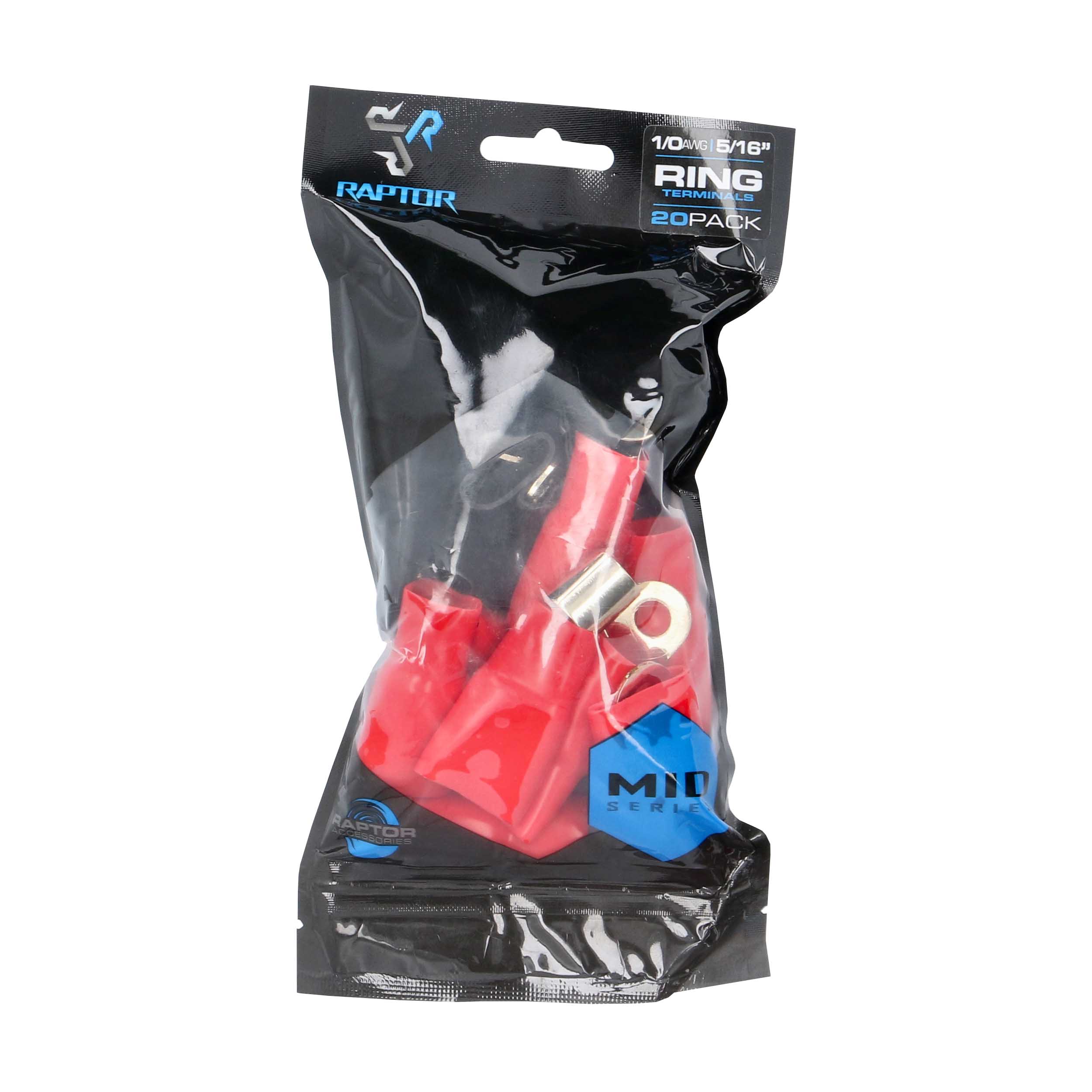 1/0 AWG 5/16 Inch Gold Ring Terminal - 20 PK