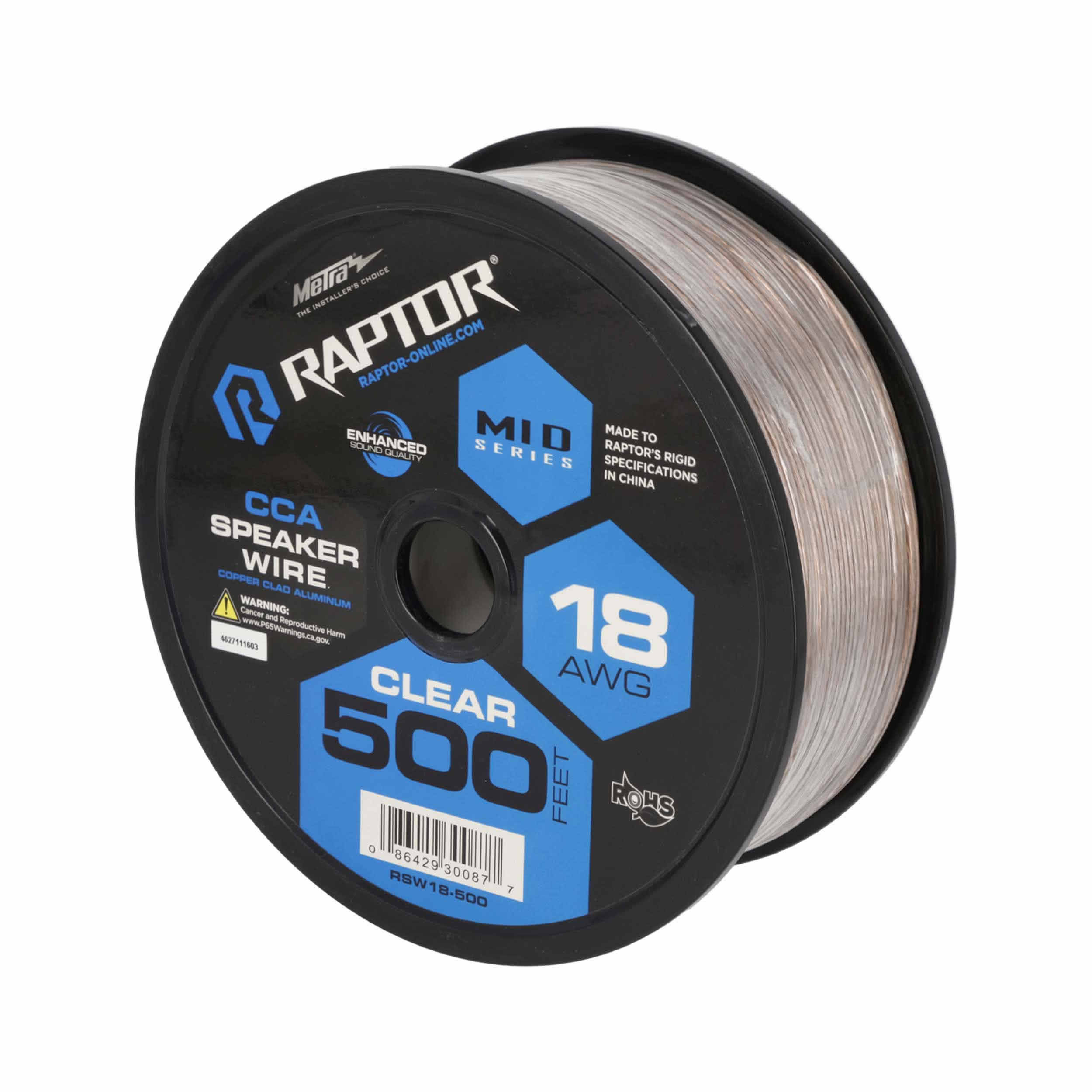 Speaker Wire 18GA CLEAR 500FT - Vice Series