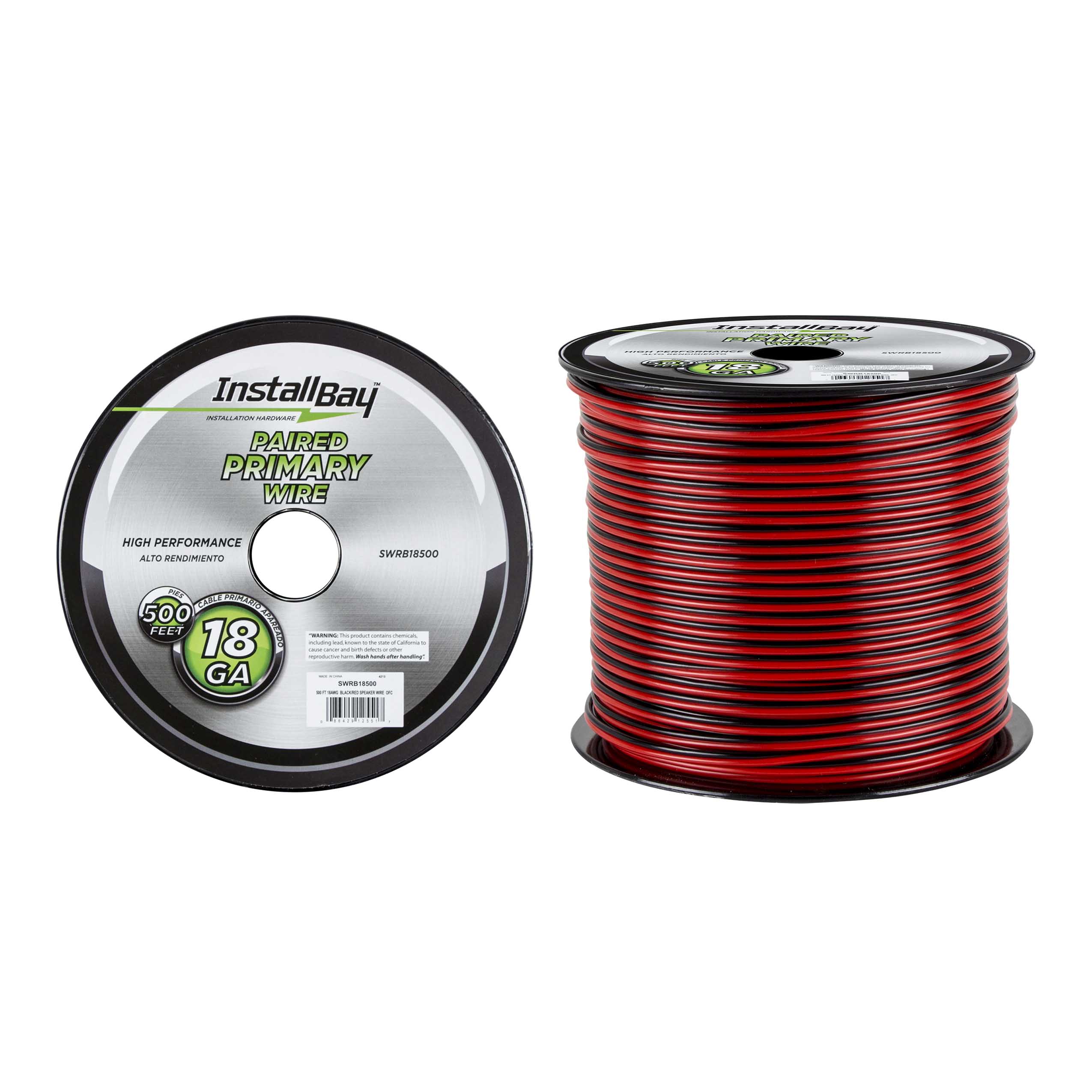Speaker Wire 18 Gauge All Copper Red-Black Paired Coil - 500