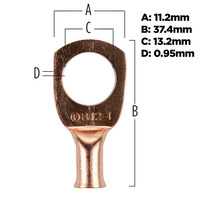 Copper Uninsulated Ring Terminal 8 Gauge 1/2 inch