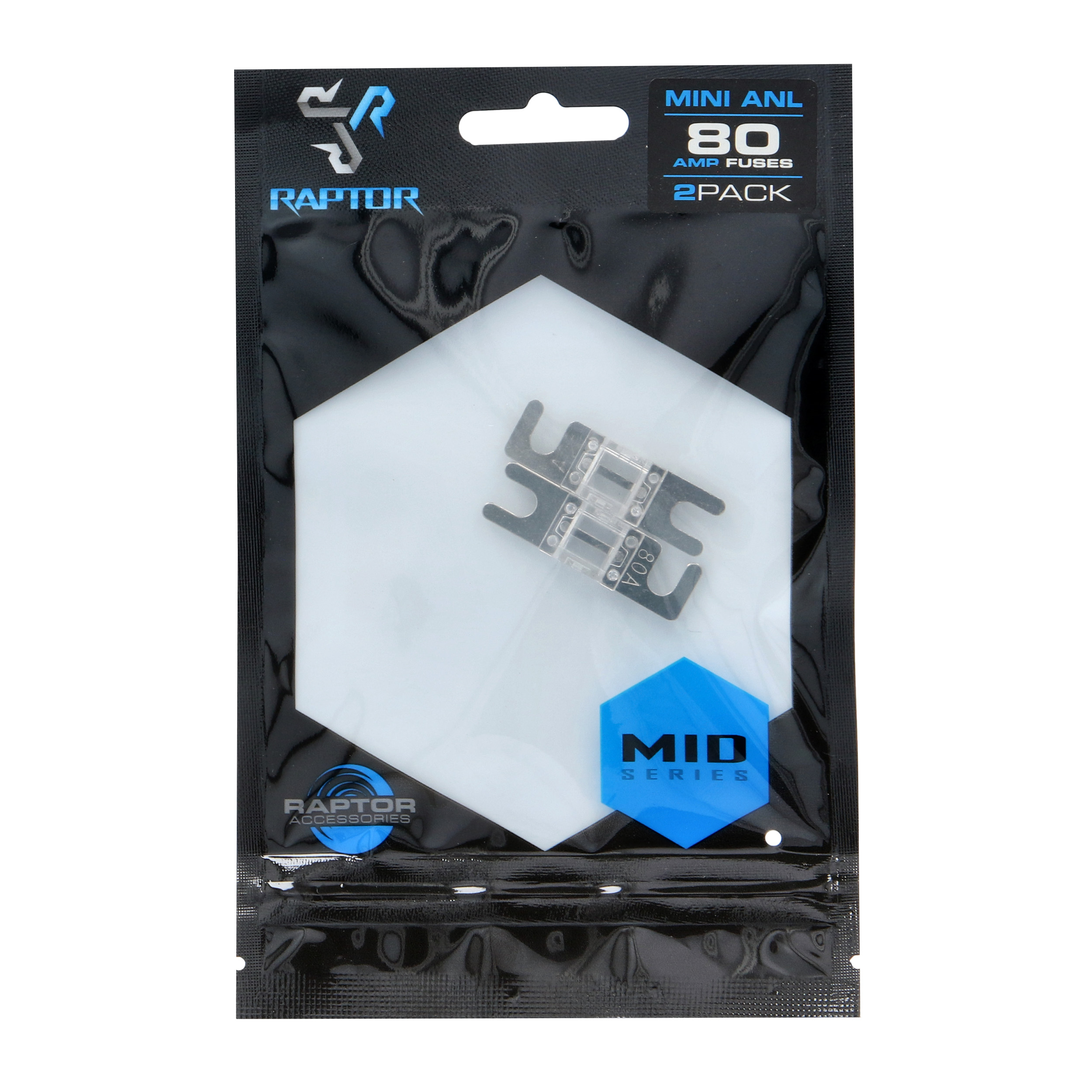 80 AMP Mini ANL Fuses Nickel Plated - MID SERIES - 2 PK