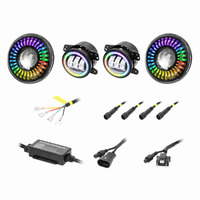 7" Chasing Projector LED Headlight & 4" Fog Light Kit with Controller