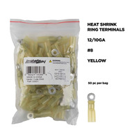 Heat Shrink Yellow Ring Terminal 12-10 Gauge #8