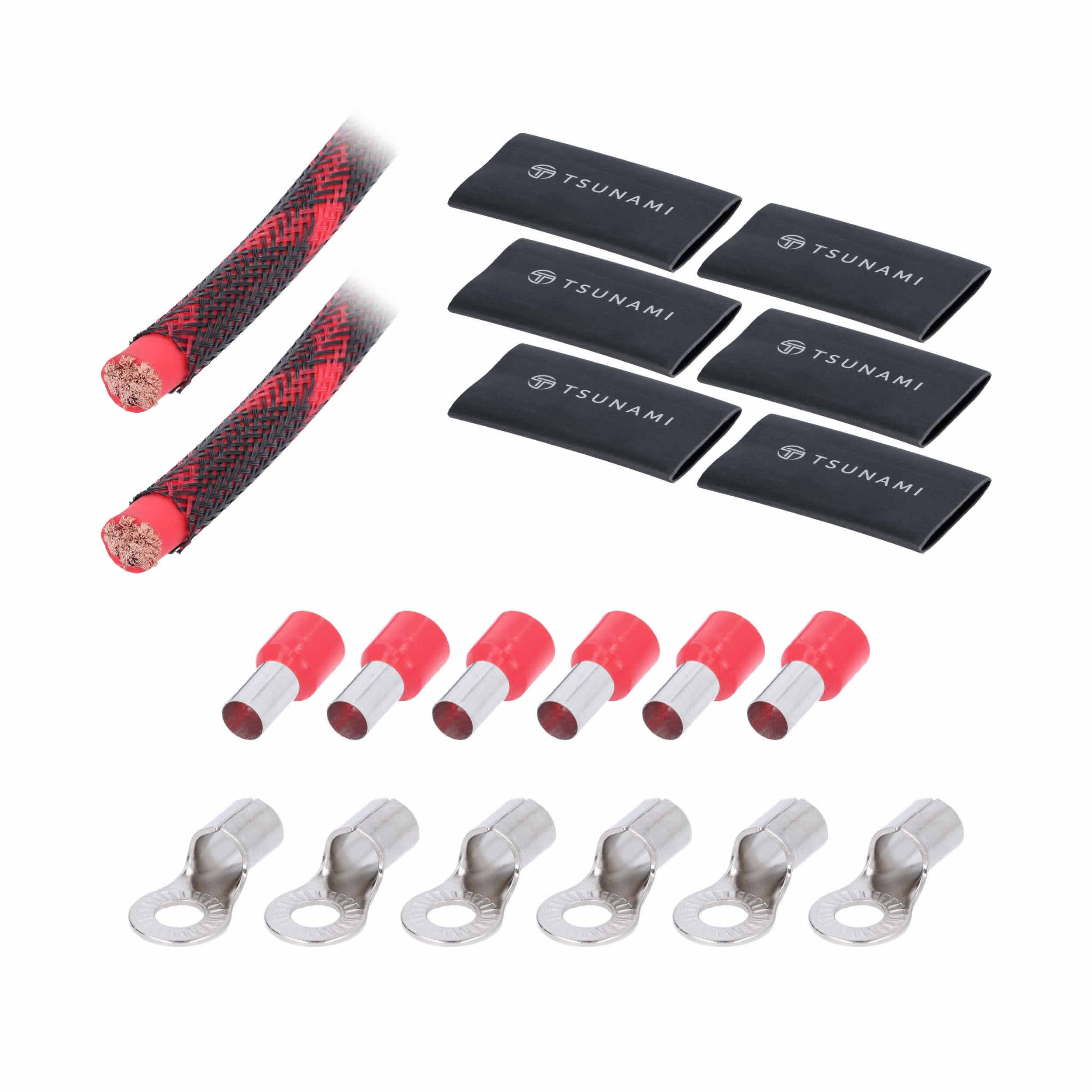 50Ft Spool Red 4ga w/Acc Kit