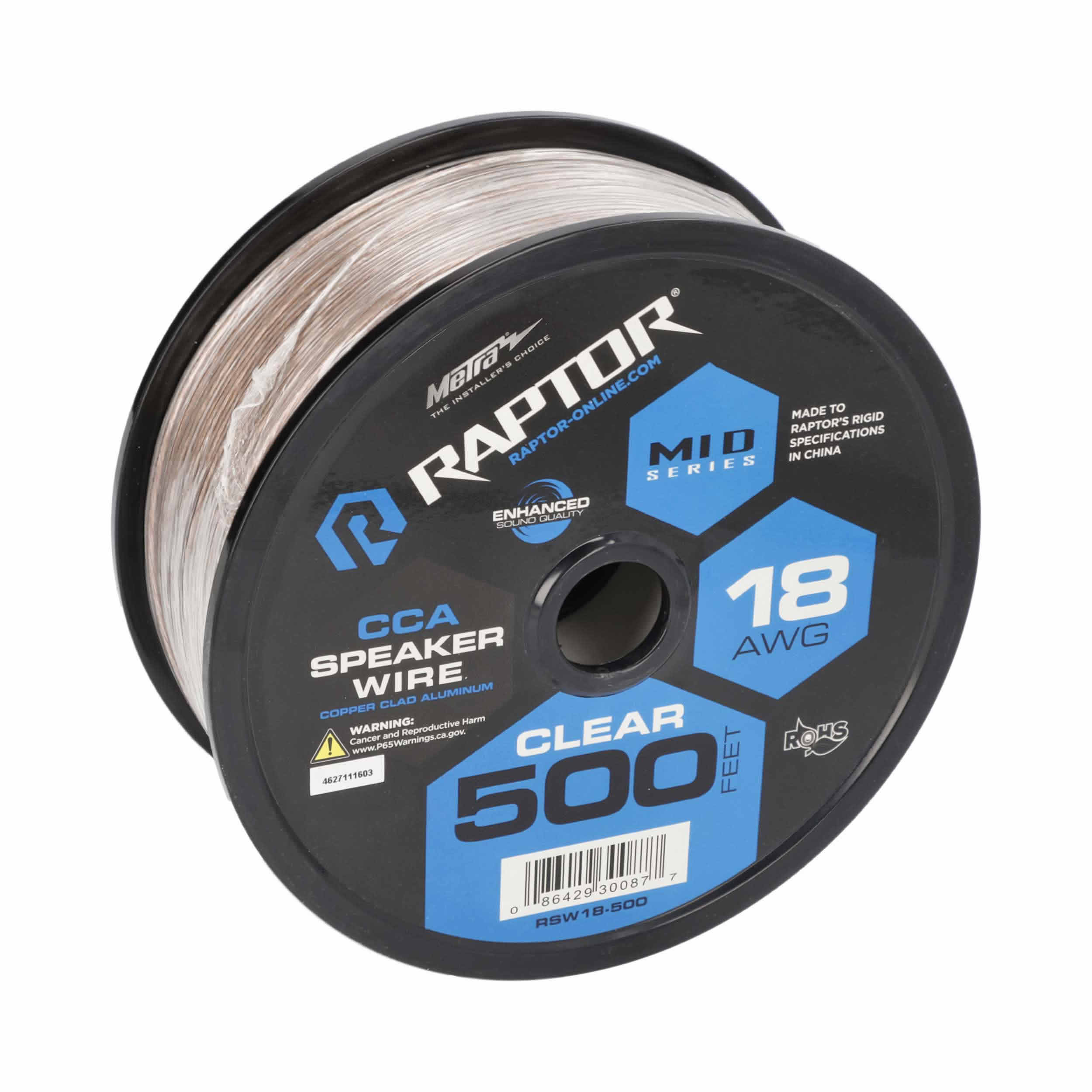 Speaker Wire 18GA CLEAR 500FT - Vice Series