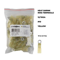 Heat Shrink Yellow Ring Terminal 12-10 Gauge #10