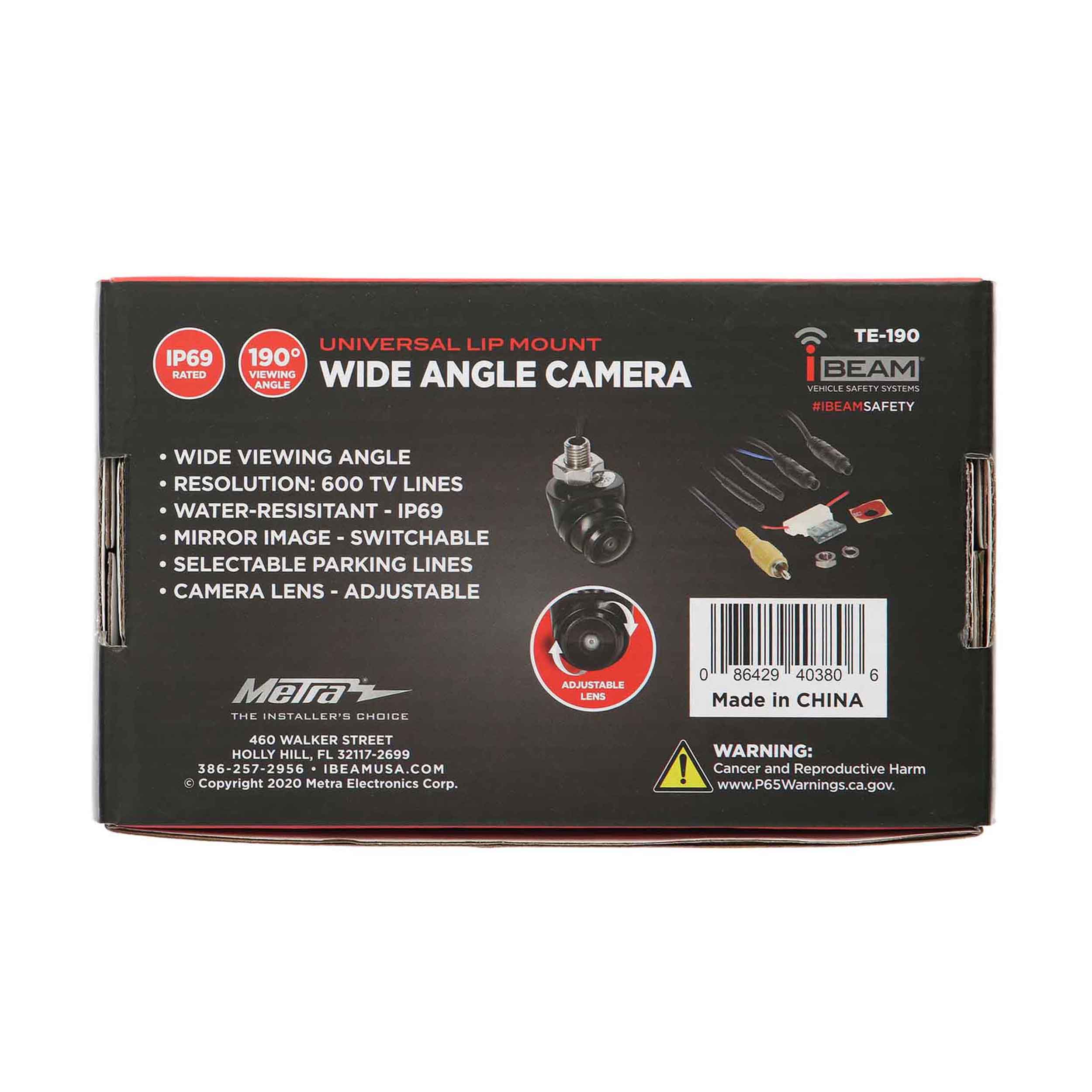 Adjustable Lens Wide Angle Camera