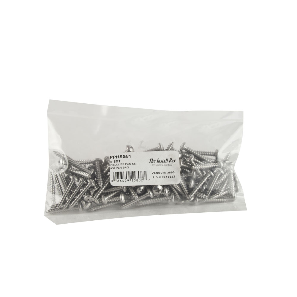 #8 X 1 18-8 PHILLIPS PAN HEAD SS - Box of 100