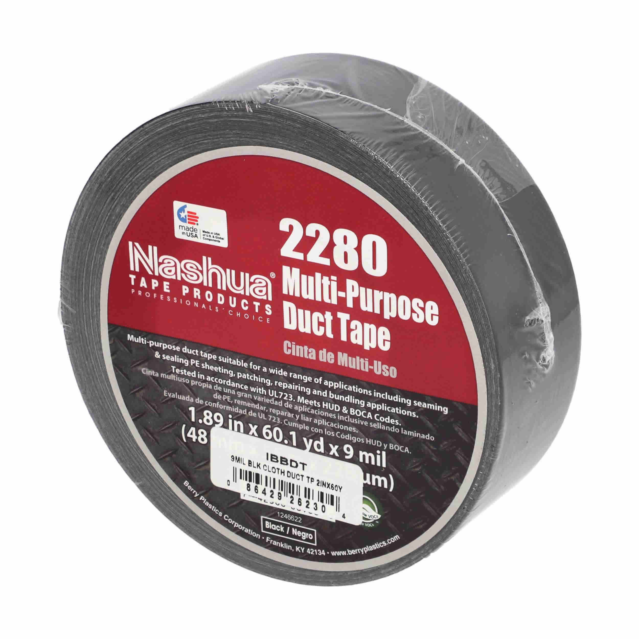 Cloth Duct Tape, Black 9-mil