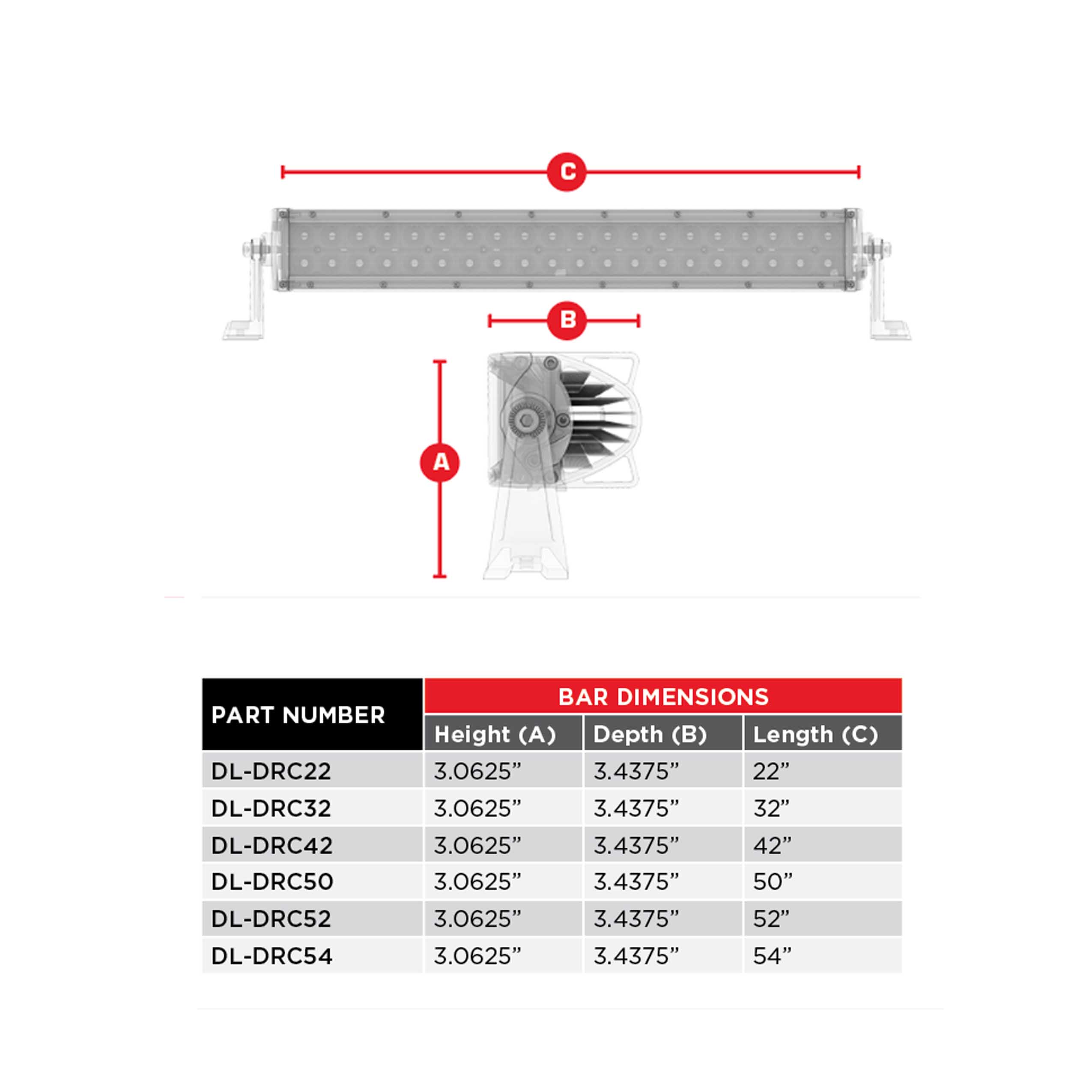 Daytona Lights 54" Dual Row Curved Lightbar - 104 LED