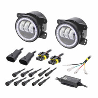 4" LED Fog Lights with RGB Halo - Fits Select Jeep® Wrangler