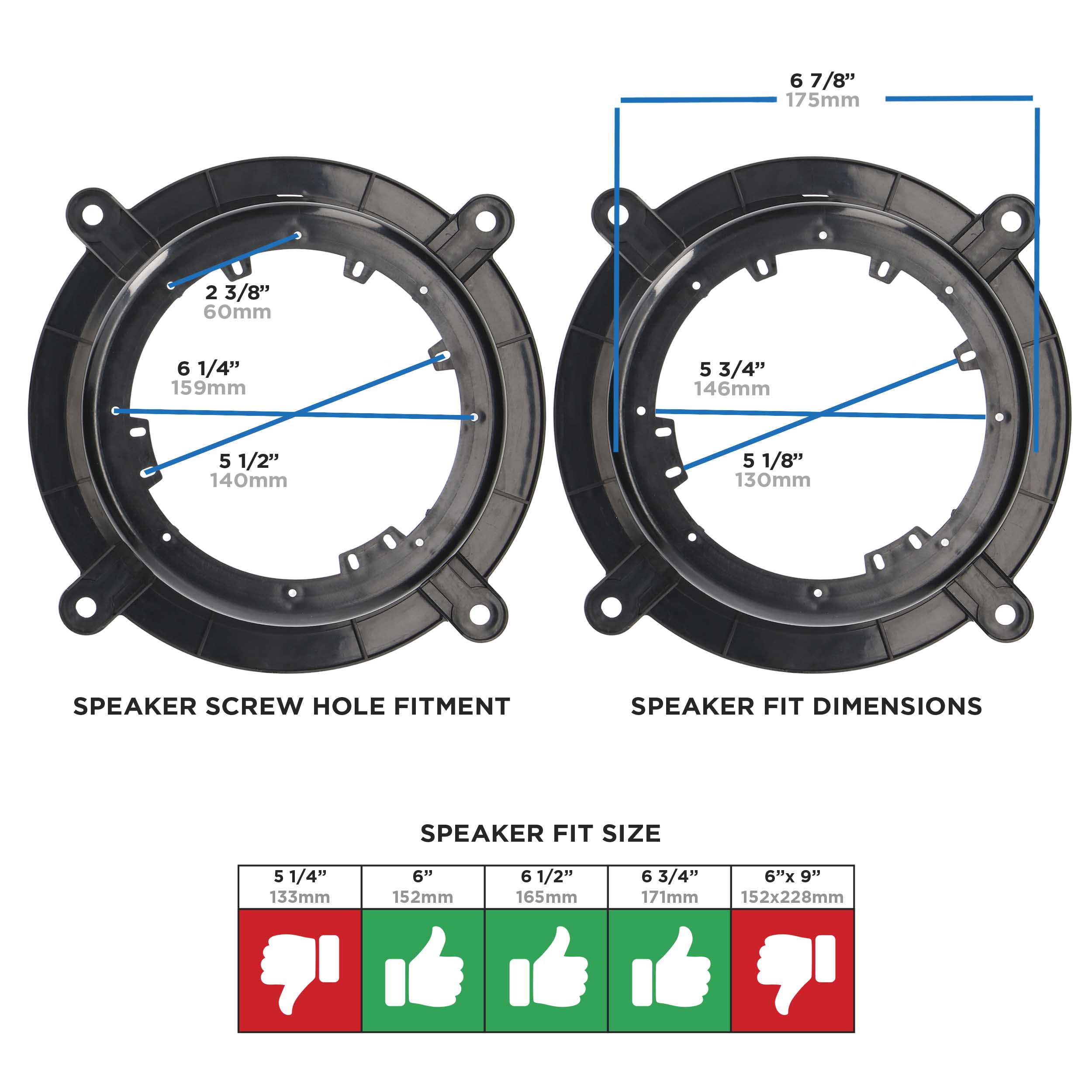 Mazda Multi-Application 2013-Up Speaker Plate - Pair