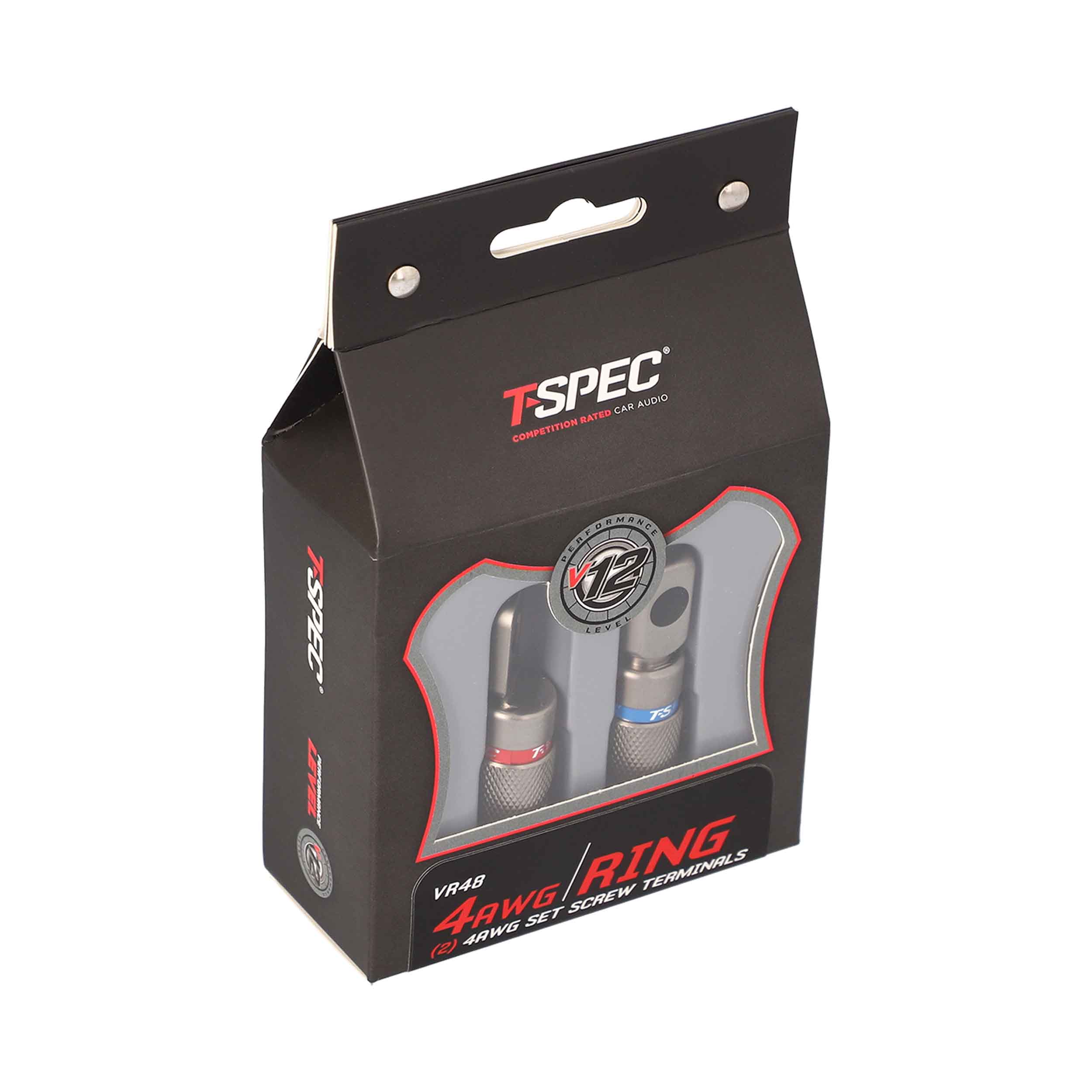 V12 Heavy Duty Set Screw Ring Terminal | 4 AWG | 2 Pack