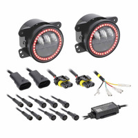 4" LED Fog Lights with RGB Halo - Fits Select Jeep® Wrangler