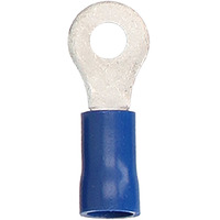Blue Vinyl Ring Terminal 16-14 Gauge #10 - Package of 100