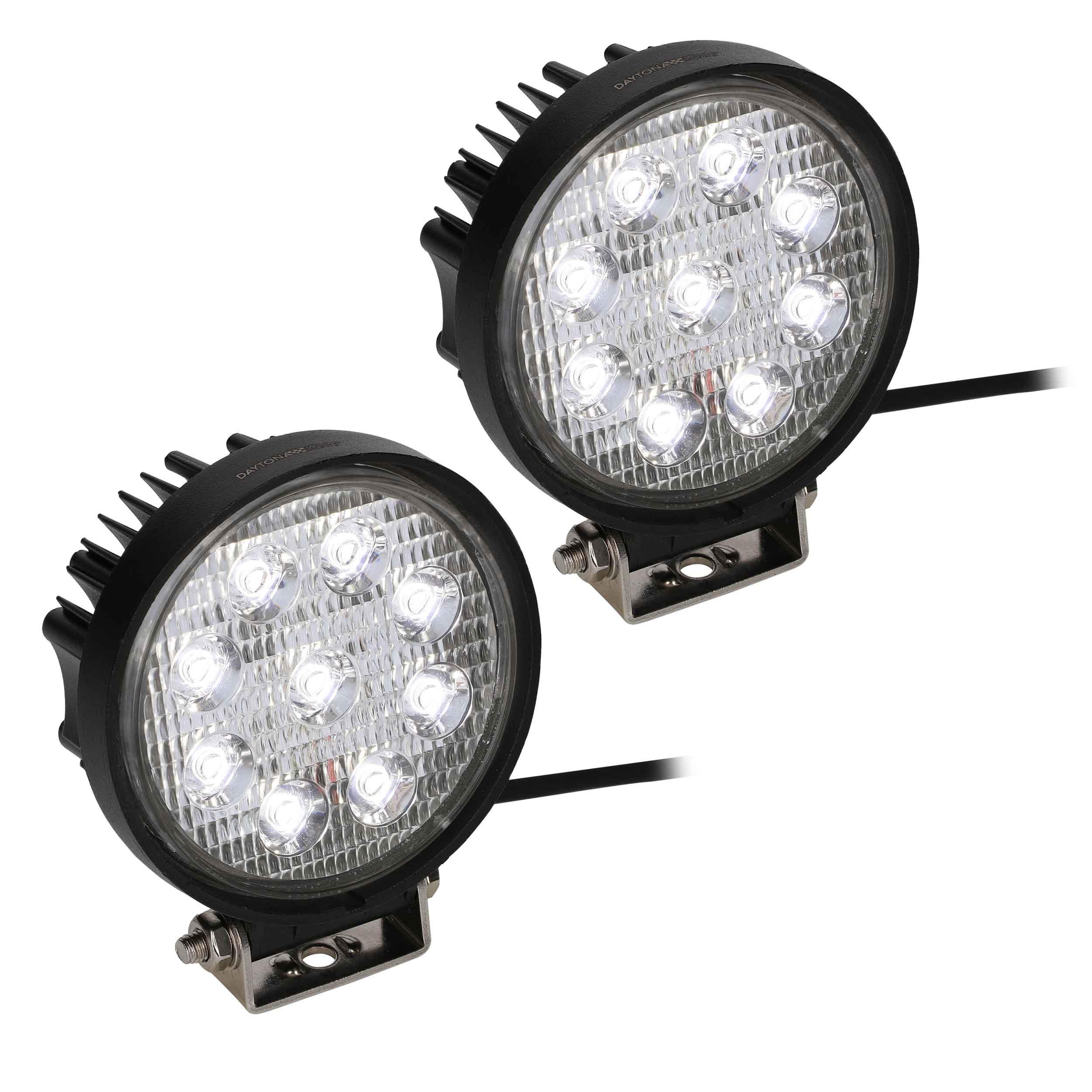 Daytona Lights Round Driving Lights - 9 LED (2PK)