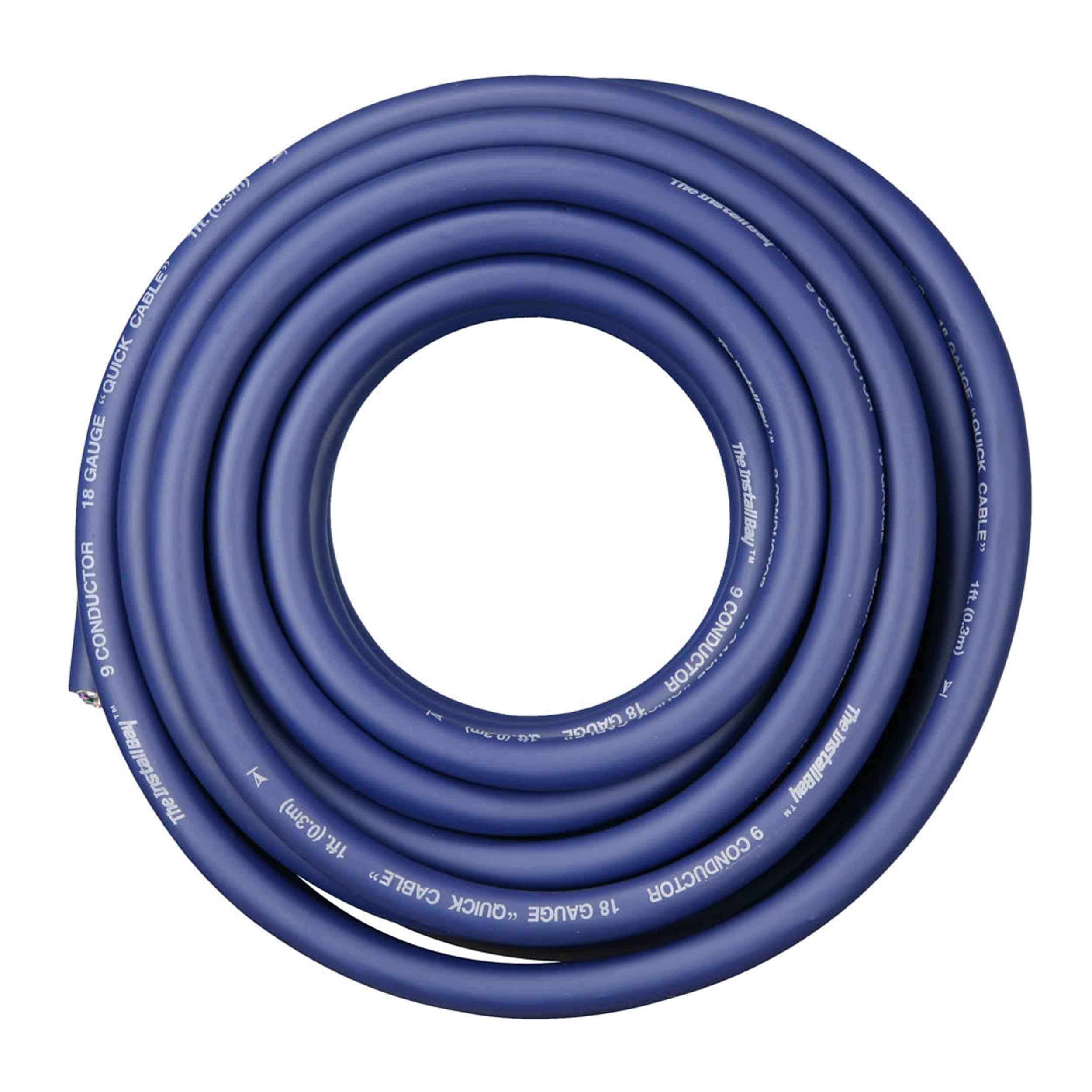 All Copper Multi 9 Conductor Cable 18 GA Color Coded - 20FT